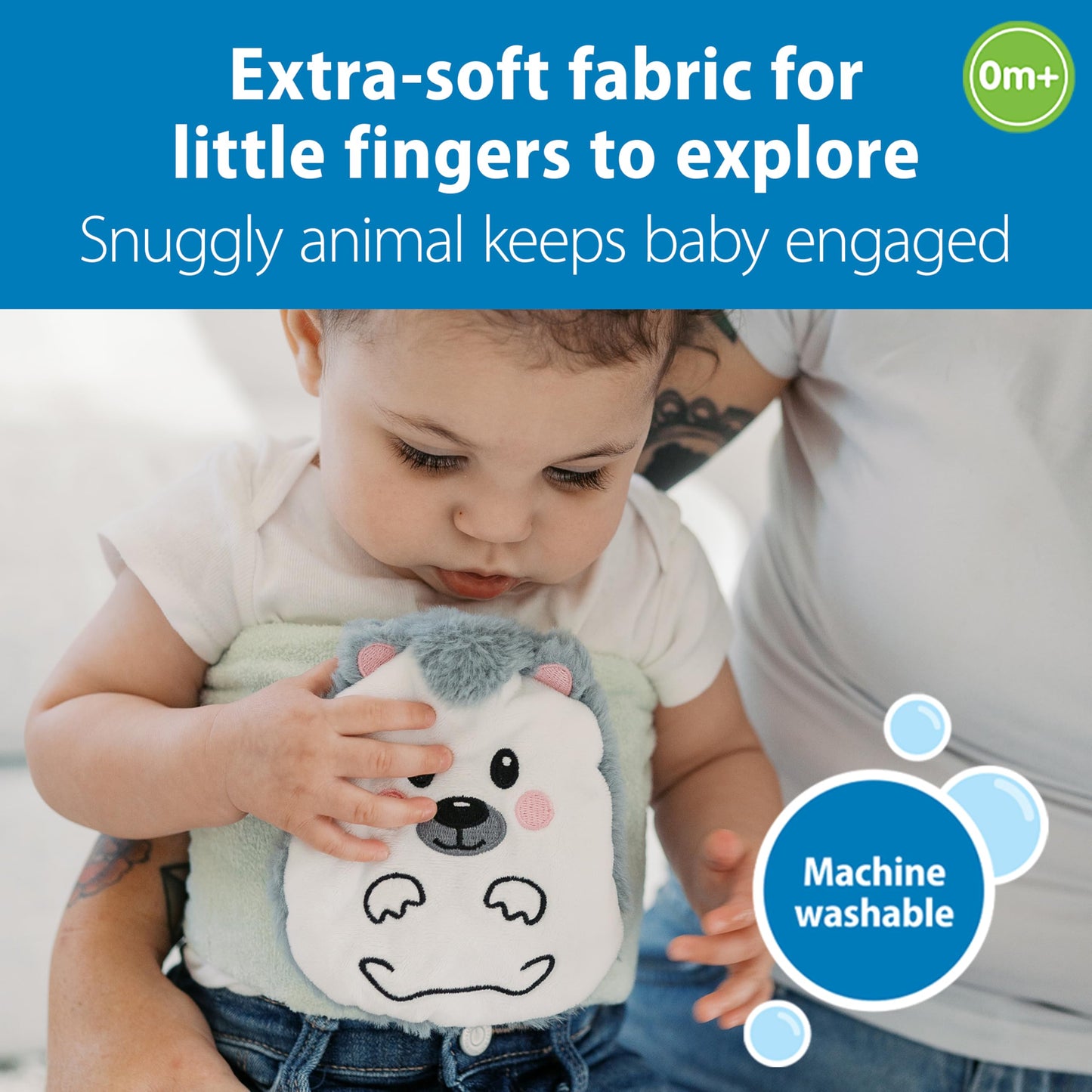 Dr. Brown's Infant Gripebelt Heated Belly Band, Soothe Baby's Tummy with Gentle Warmth and Compression, Hedgehog, 0m+