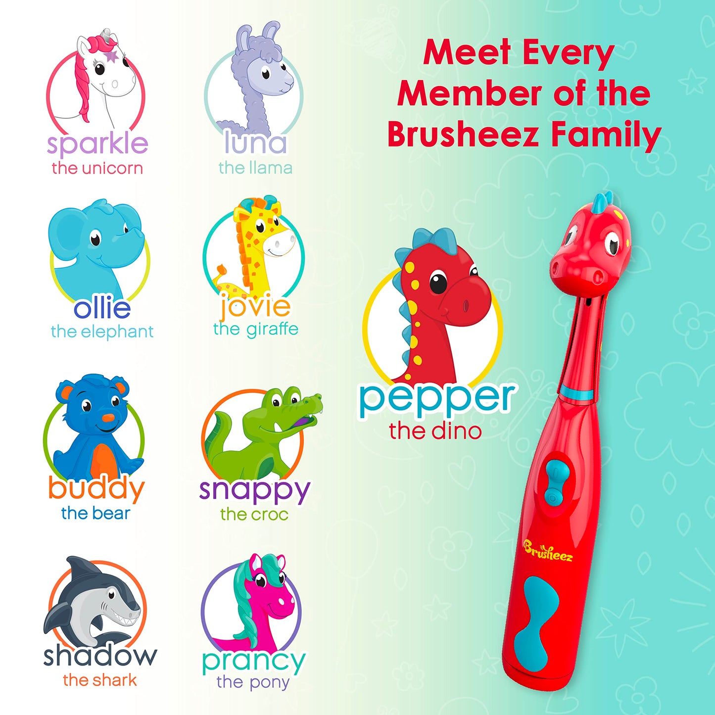 Brusheez Kids’ Electric Toothbrush Set - Safe & Effective for Ages 3+ - Parent Tested & Approved with Gentle Bristles, 2 Brush Heads, Rinse Cup, 2-Minute Timer, & Storage Base (Sparkle The Unicorn)