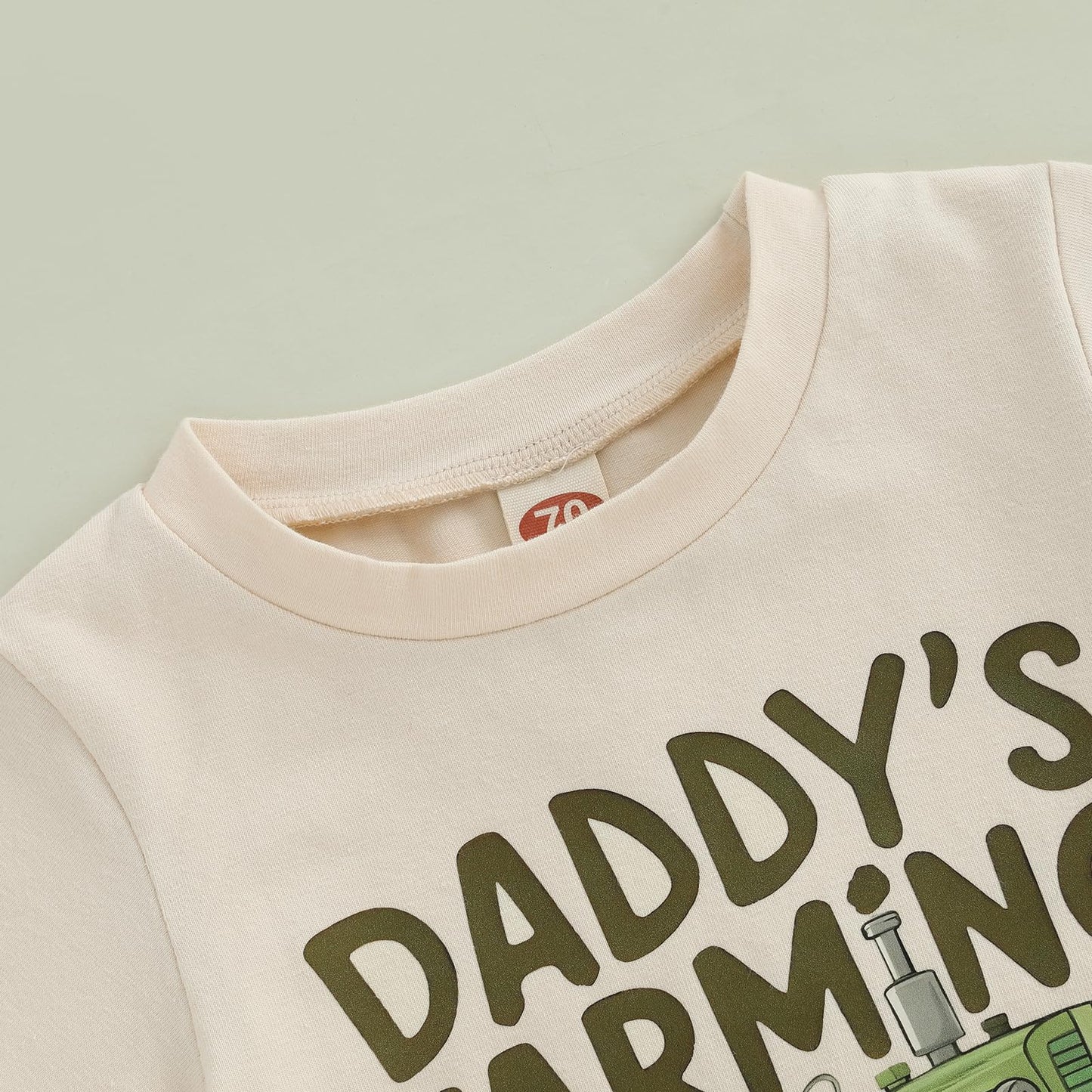 Pudcoco Toddler Baby Boys Girls Summer Clothes Farm Animal Outfit Short Sleeve T-shirt and Solid Color Shorts Set