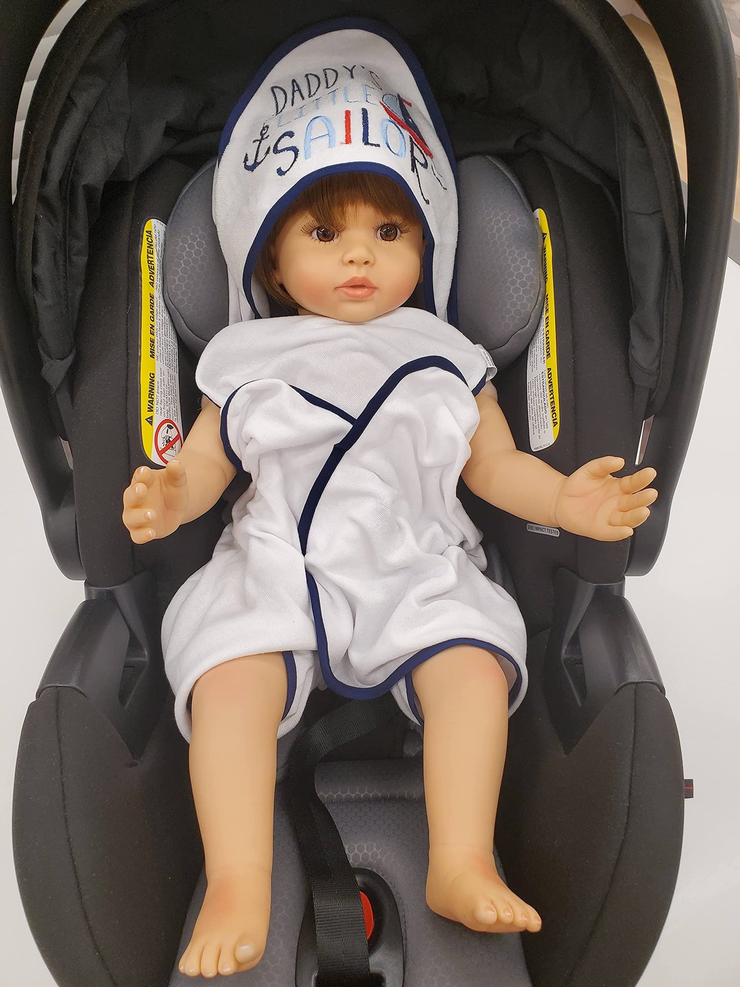 Baby Hooded Towel and Washcloth Set for Infants, Boys and Girls 6-12 Months (Mommy's Mermaid)