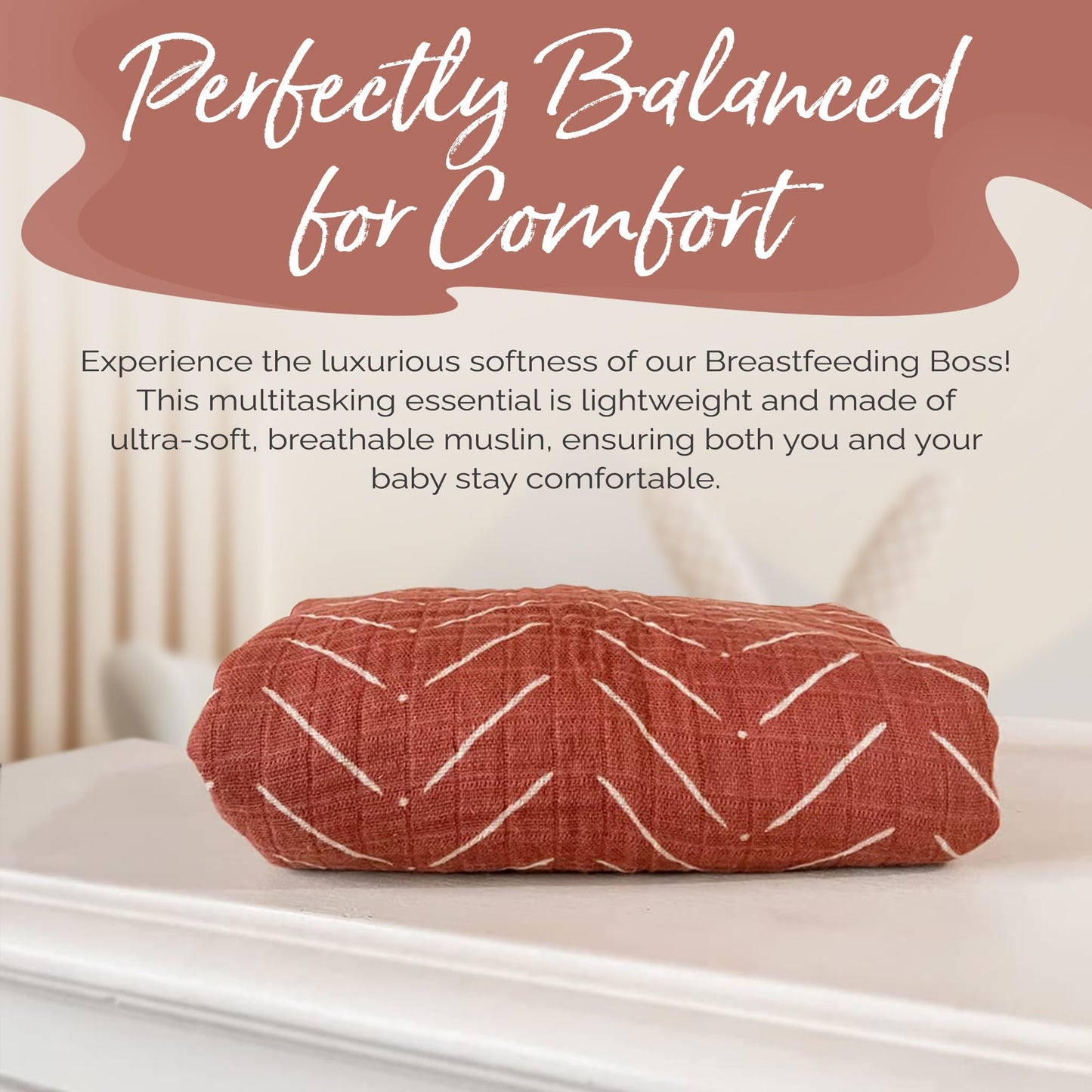 Itzy Ritzy Breastfeeding Boss Multi-Use Cover – A Nursing Cover, Swaddle, Car Seat Cover, Tummy Time Mat & Burp Cloth All in One – Made of Soft Muslin Fabric & Measures 47” x 47” (Taupe Stripe)