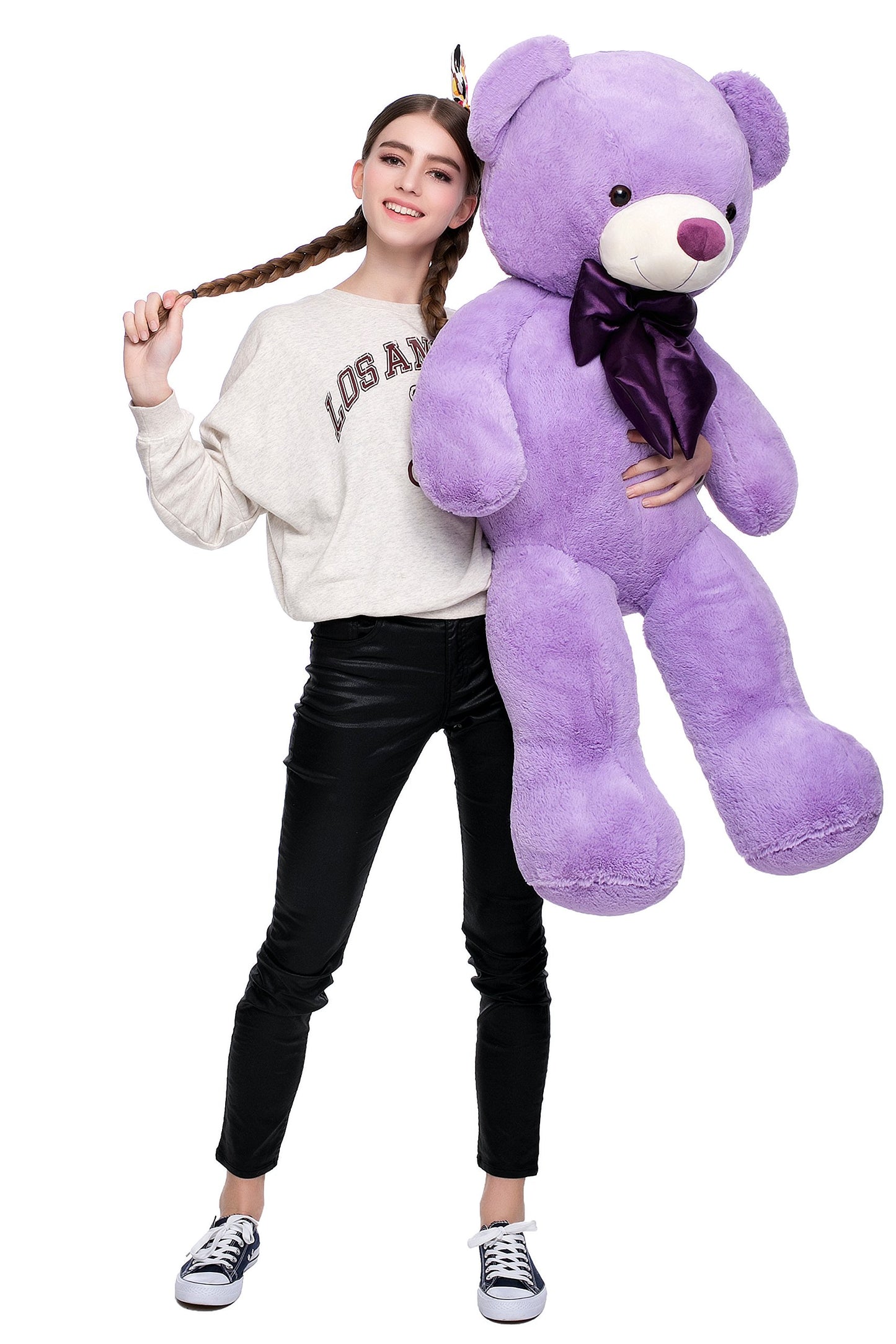 51 inch Big Teddy Bear Cute Giant Stuffed Animals Soft Plush Toy for Girlfriend Kids for Birthday Christmas Valentine's Day