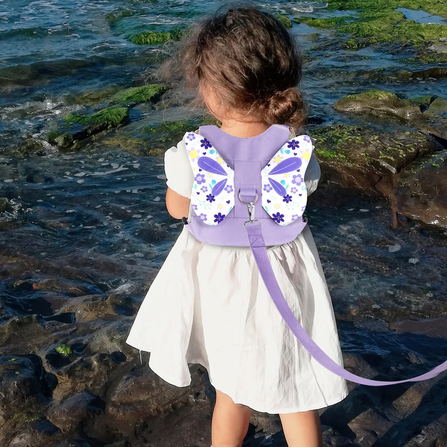 Accmor 3 in 1 Toddler Harness Leashes + Anti Lost Wrist Link, Kids Harness Children Leash for Girls, Child Anti Lost Leash Baby Cute Harness Belt Strap Hold Kids Close While Walking