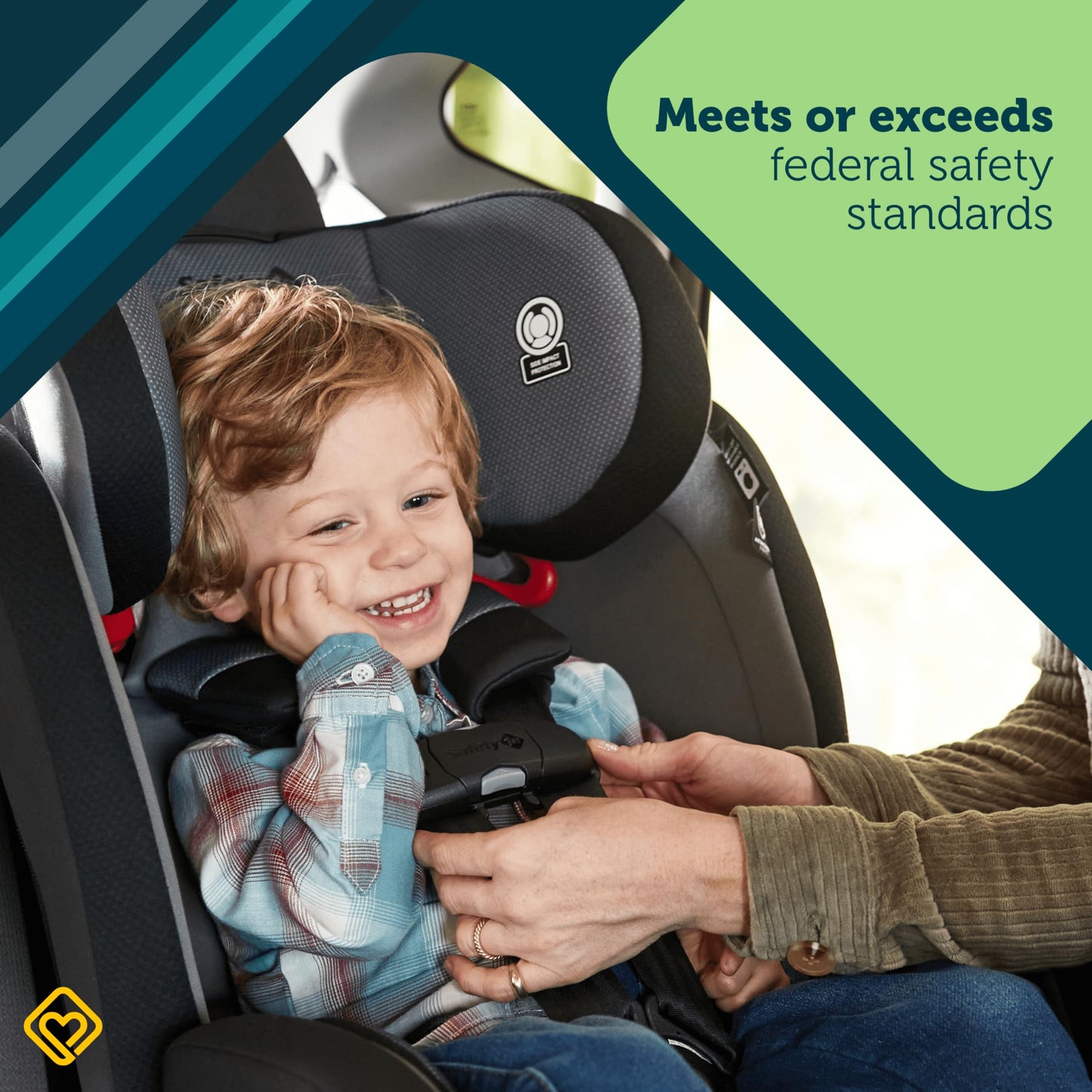 Safety 1st Everslim DLX Slim Convertible Car Seat– A 4-in-1 Convertible Child Safety Car Seats; Baby Car Seats for 5-100 lbs, Dunes Edge