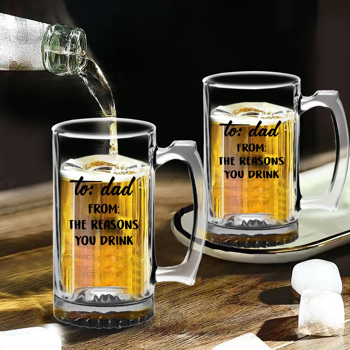 Your Dream Party Shop Daddy's Sippy Cup Beer Glass - 16oz Funny Beer Mug for New Dads - Gifts for Dad