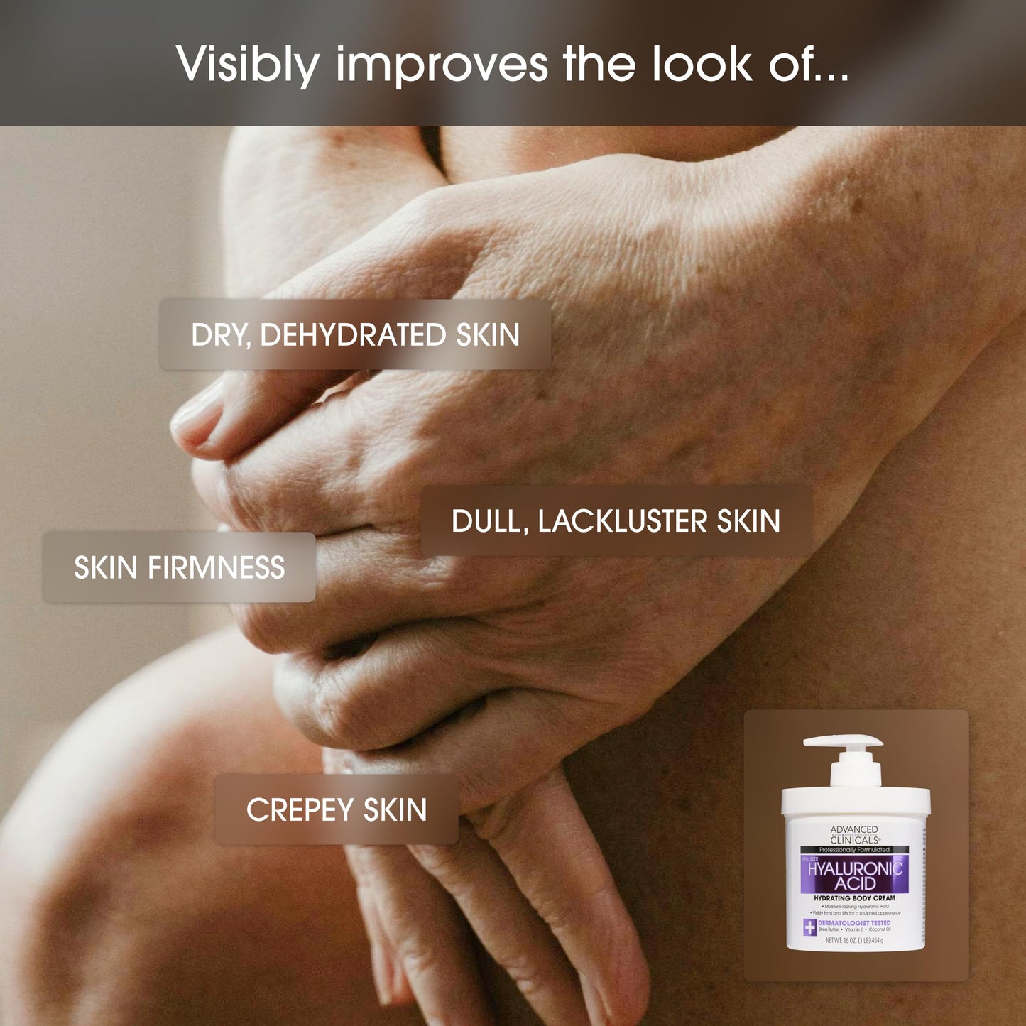 Advanced Clinicals Retinol Body Lotion & Face Moisturizer | Visible Anti Aging Skin Care Retinol Body Cream For Women & Men Targets Look Of Fine Lines, Wrinkles, & Crepe Looking Dry Skin, 16 Ounce