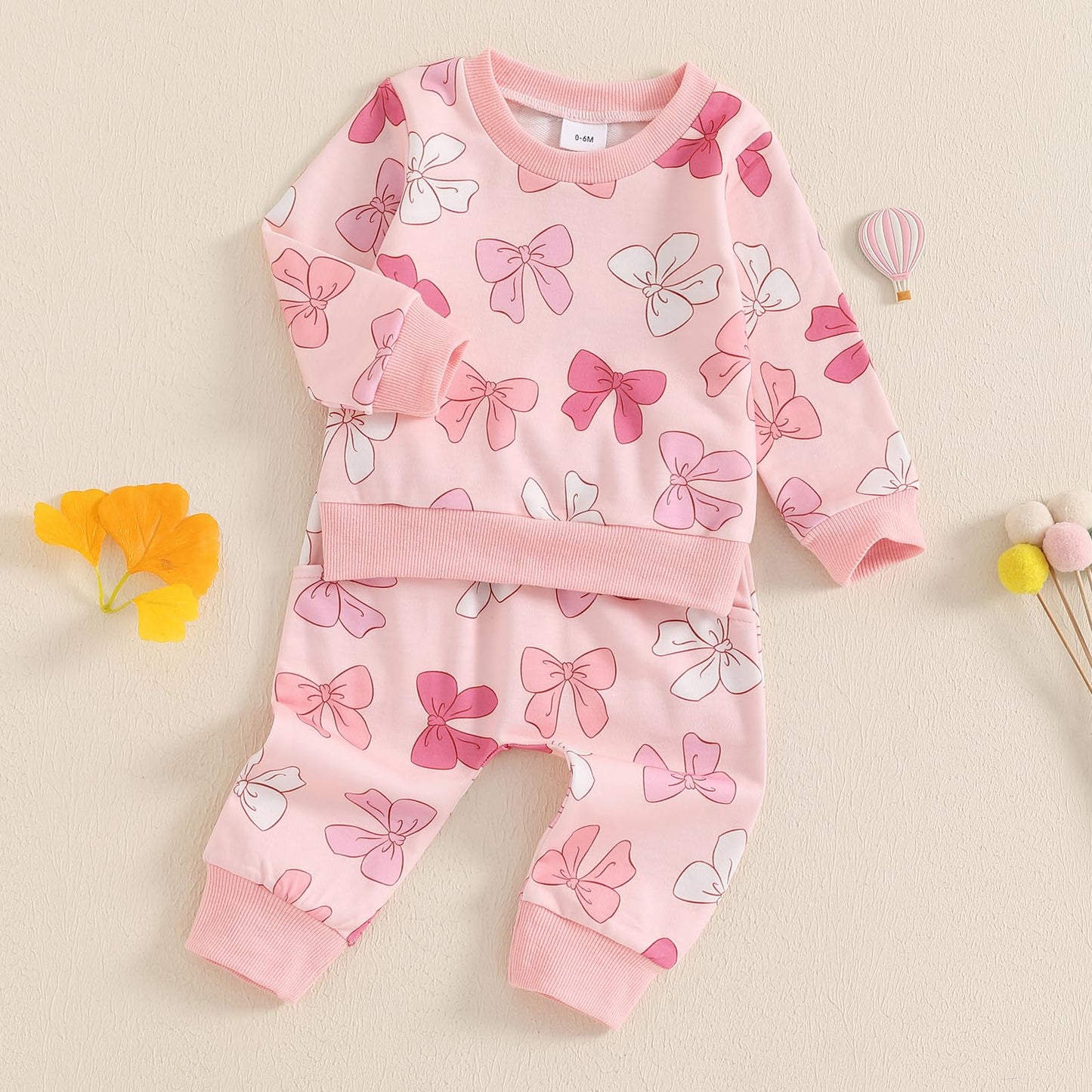 Mubineo Toddler Baby Girl Clothes Cute Long Sleeve Sweatshirt Sweatpant Outfits Fall Winter Tops Pant Outfit Sweatsuit