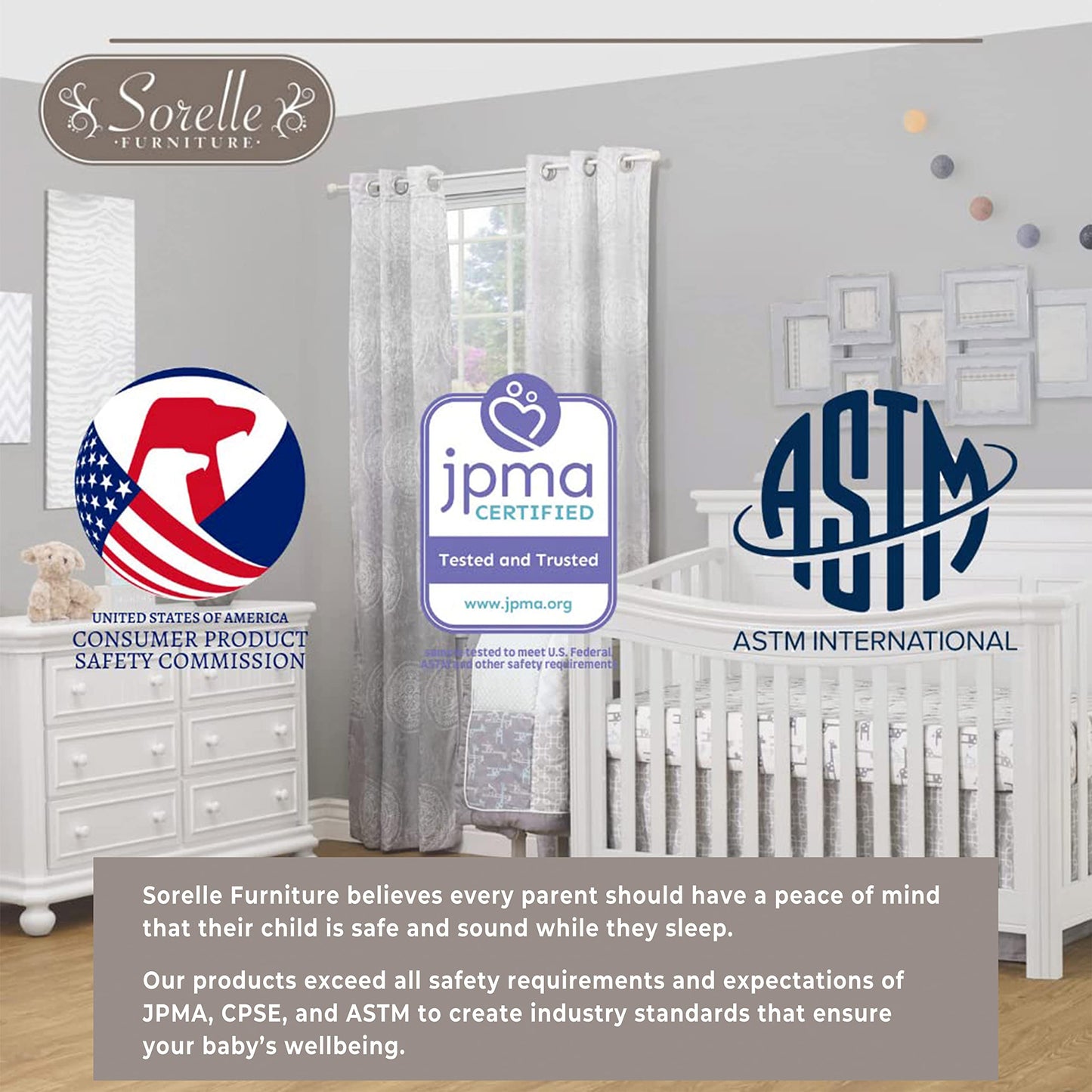 SORELLE FURNITURE Berkley Crib and Changer with Slat Panel Back Classic -in- Convertible Diaper Changing Table Non-Toxic Finish Wooden Baby Bed Toddler Childs Daybed Full-Size Nursery - White