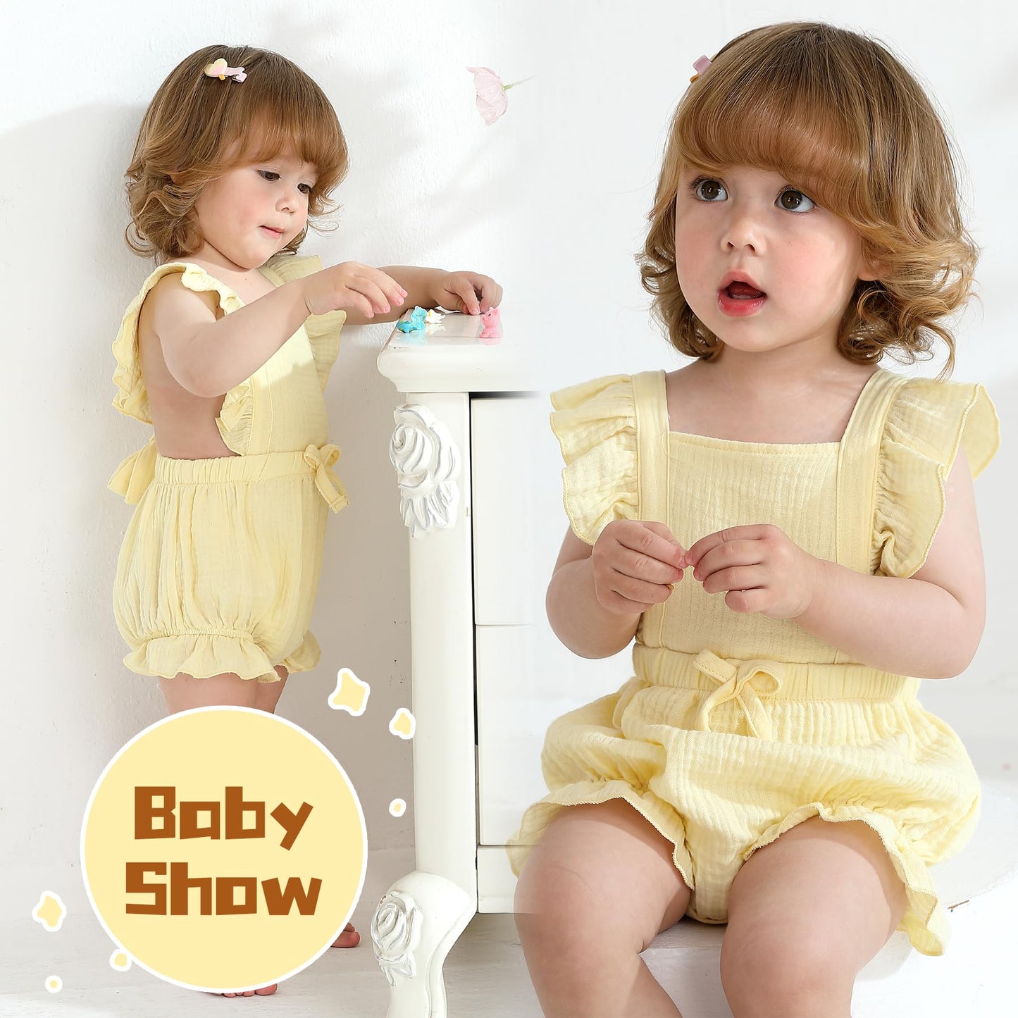 Happy Town Newborn Baby Girl Clothes Infant Summer Romper Sleeveless Floral Cute Outfits One Piece Jumpsuit Bodysuit