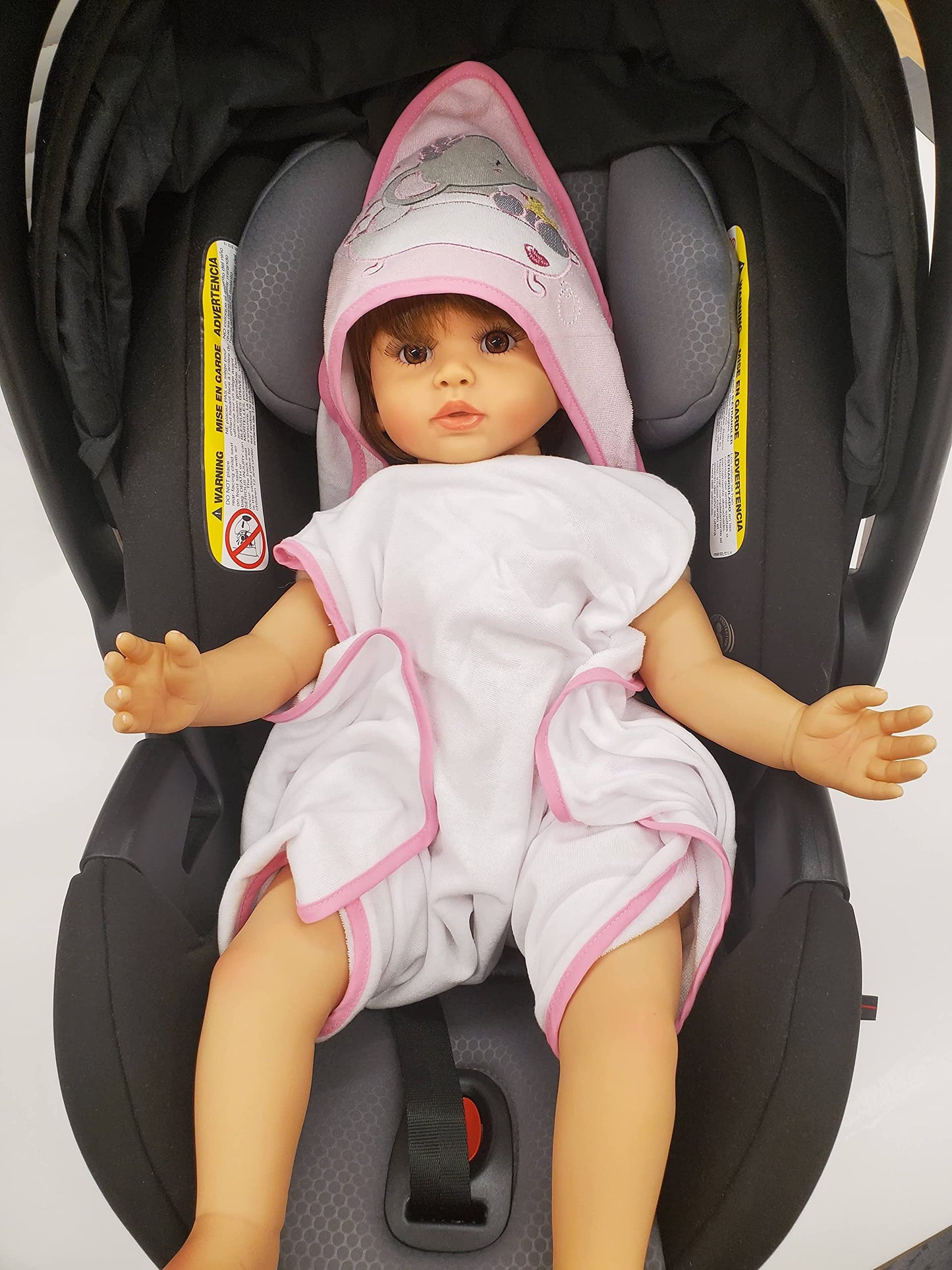 Baby Hooded Towel and Washcloth Set for Infants, Boys and Girls 6-12 Months (Mommy's Mermaid)