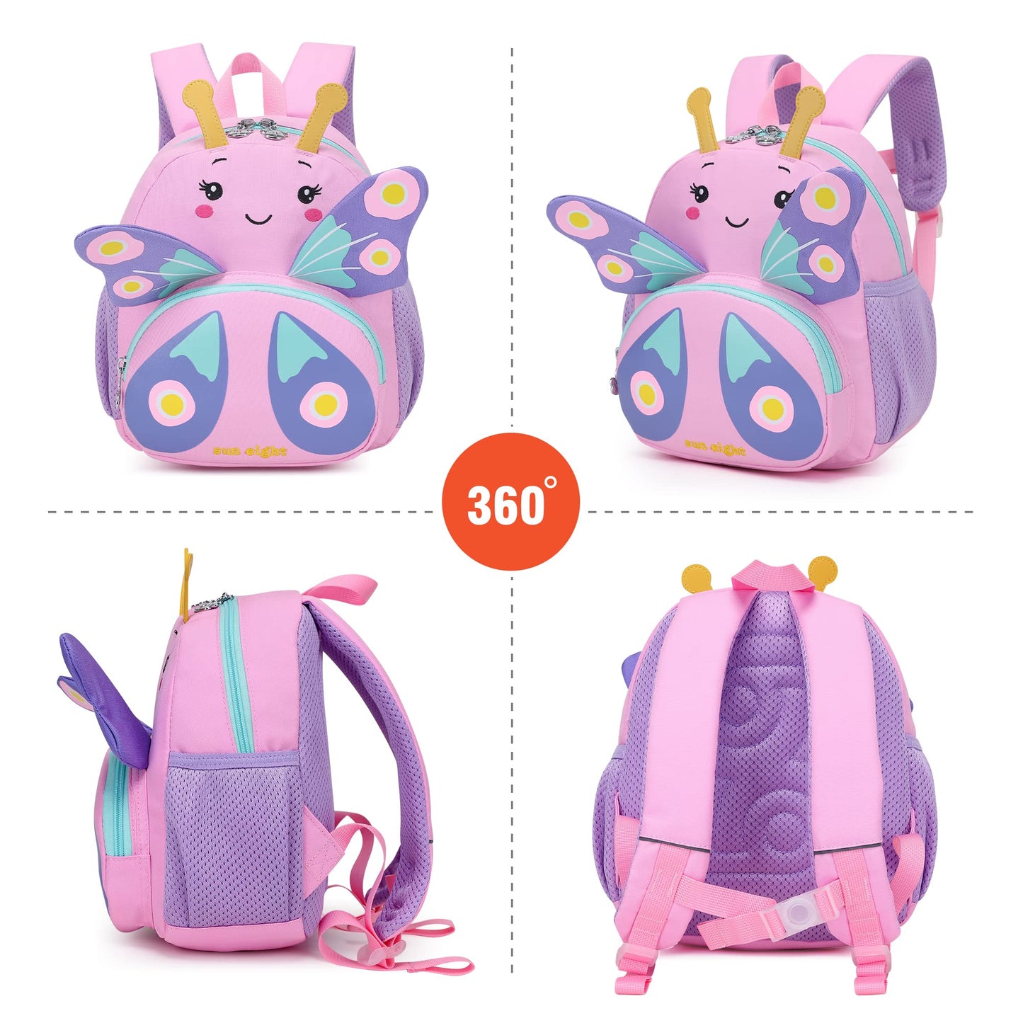 Toddler Backpack for 1-3 Year Old Girls & Boys Waterproof 3D Animal Cartoon Rabbit Design Kids Travel Backpack Lightweight Preschool Daycare Bag with Adjustable Straps(Little White Rabbit)