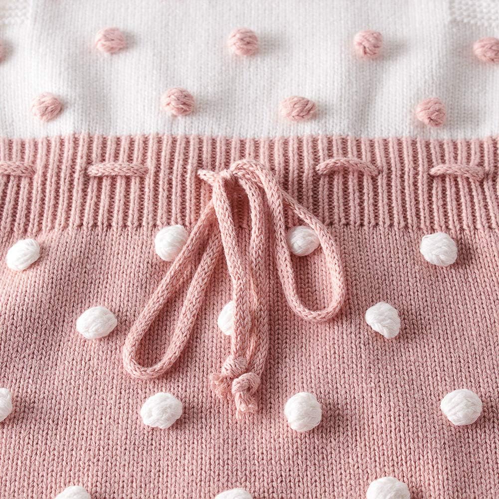 Simplee kids Baby Girl Kint Romper Fall Sleeveless Pompoms Rompers Newborn Little Girl Overall Jumpsuit Outfits