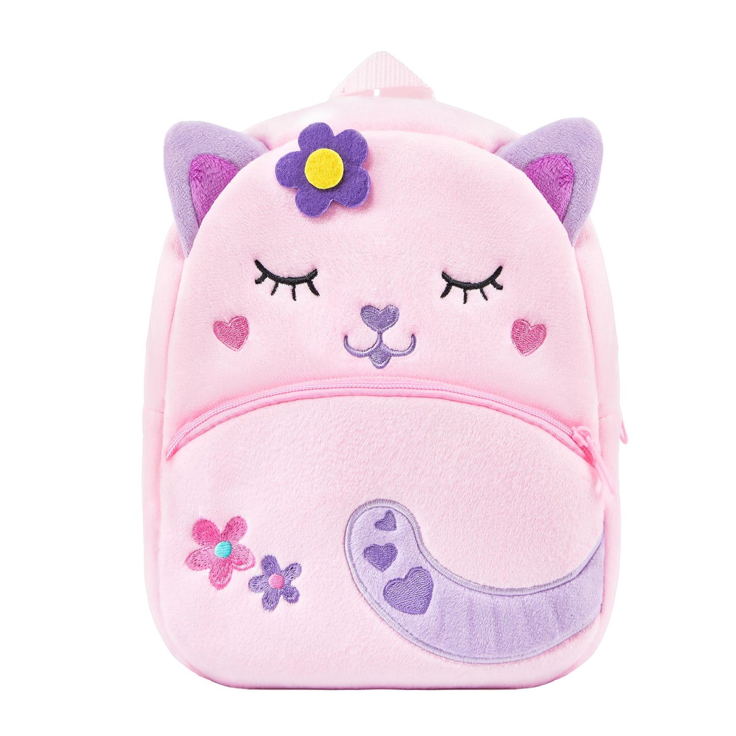 NICE CHOICE Cute Toddler Backpack Toddler Bag Plush Animal Cartoon Mini Travel Bag for Baby Girl Boy 2-6 Years(Grey Elephant)