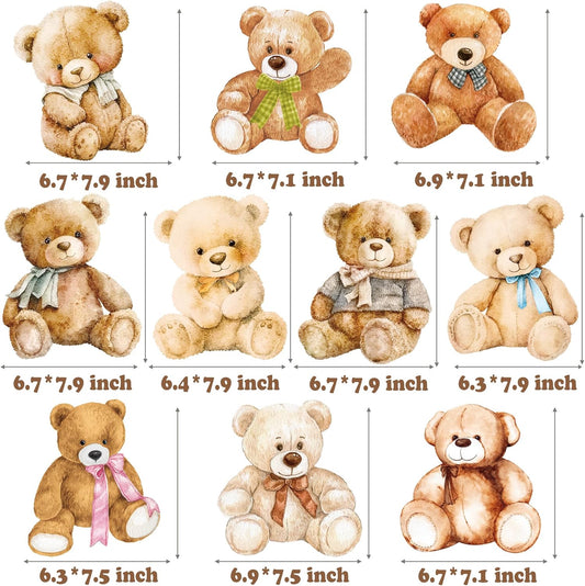 10pcs Bear Baby Shower Honeycomb Centerpieces Bear Birthday Party Supplies Bear Baby Shower Decorations Teddy Bear Table Toppers for Teddy Bear Themed Baby Shower We Can Bearly Wait Party Supplies