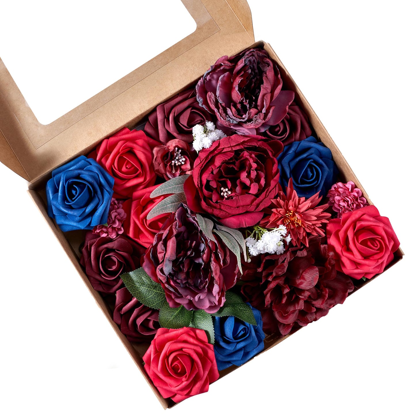 Artificial Flowers Combo, Fake Flowers for DIY Tables Centerpieces Baby Shower Bridal Shower Wedding Bouquet Arrangements Party Candle Holder Cake Decor Flower Home Decorations