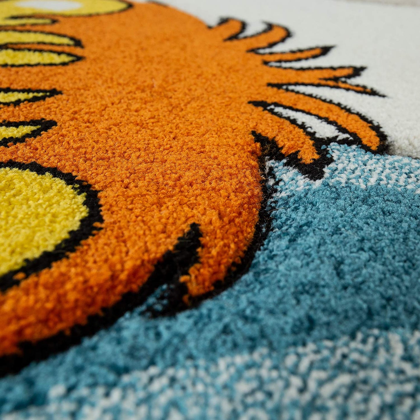 Kids Rug with Cute Animals on a Hot Air Balloon Ride in Pastel, Size: 2'8" x 4'11"