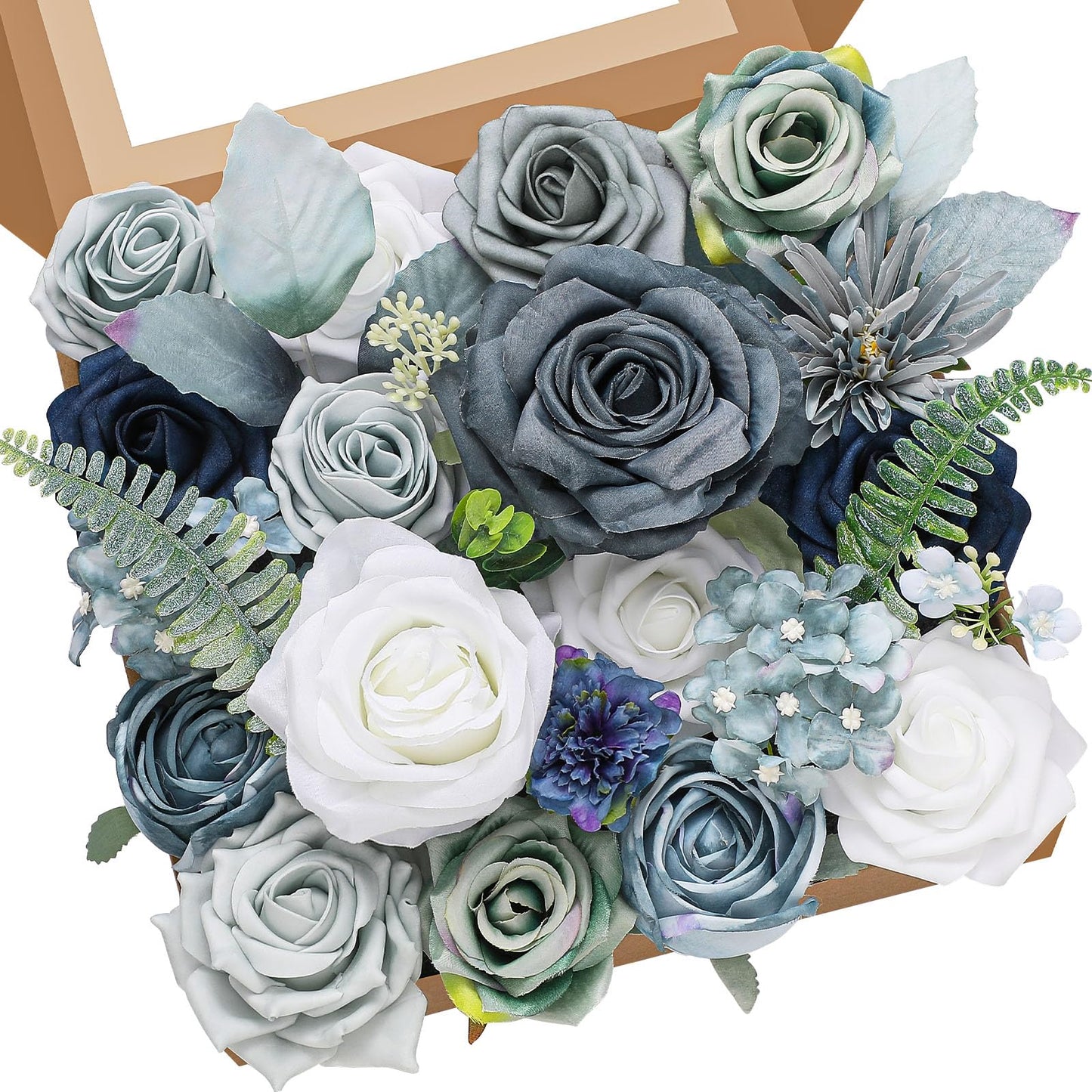 Serwalin Pink Artificial Flowers, Silk Fake Flowers for DIY Wedding Bridal Bouquets, Wedding Cake Flowers for Table Centerpieces Baby Shower Birthday Party Home Decorations
