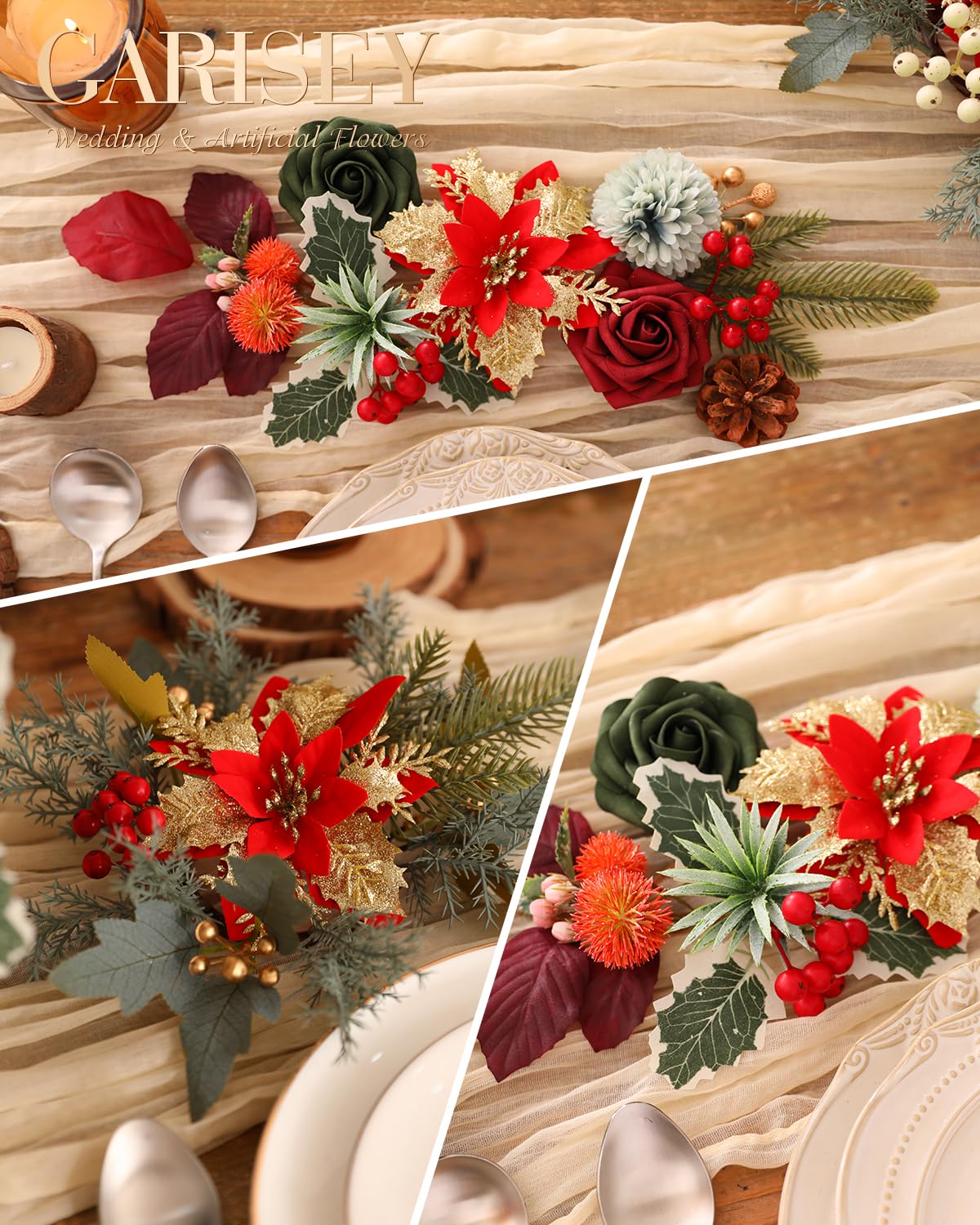 Artificial Flowers Combo for DIY Wedding Bouquets Combo Centerpieces Arrangements Party Bridal Baby Shower Home Decorations-Blush Pink