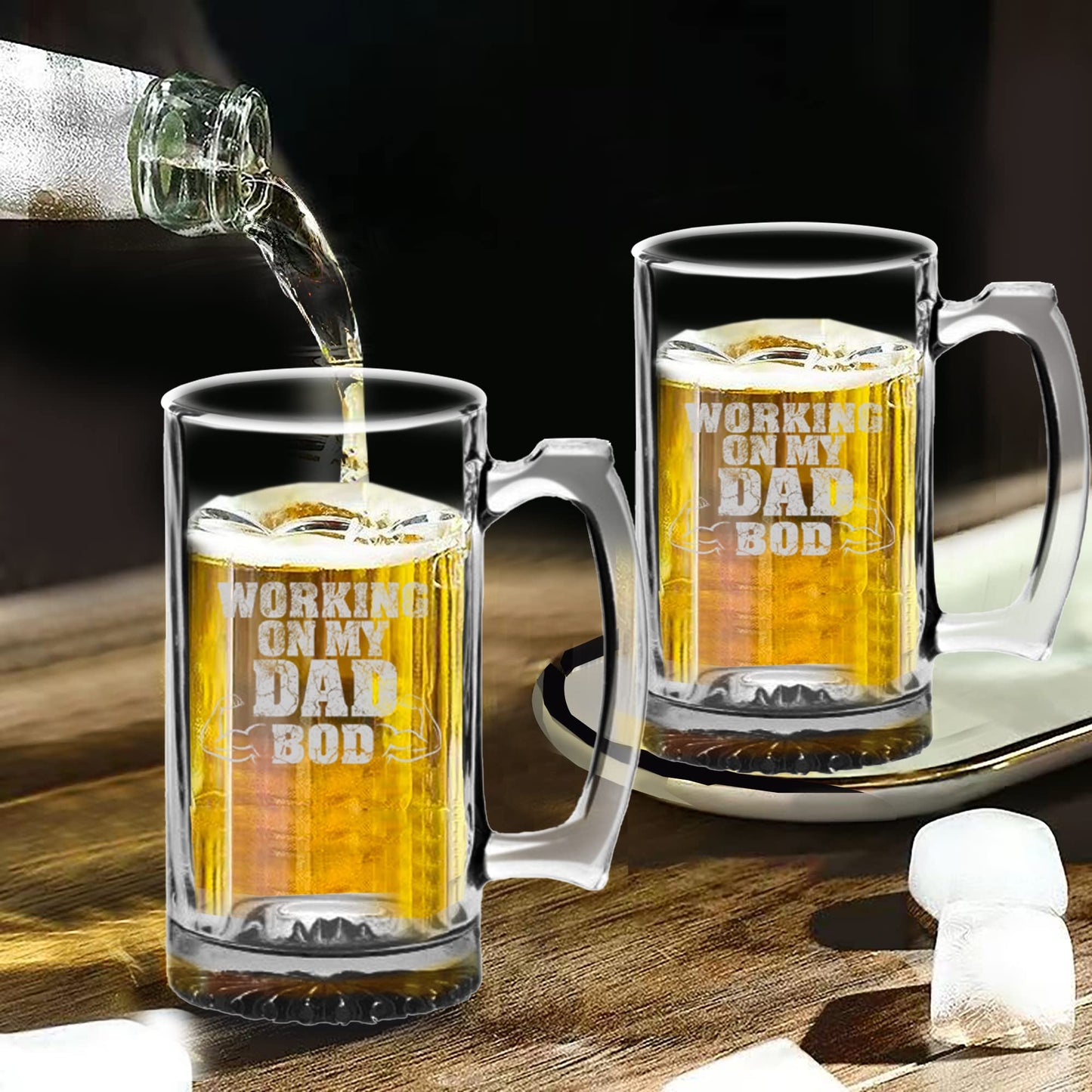 Your Dream Party Shop Daddy's Sippy Cup Beer Glass - 16oz Funny Beer Mug for New Dads - Gifts for Dad