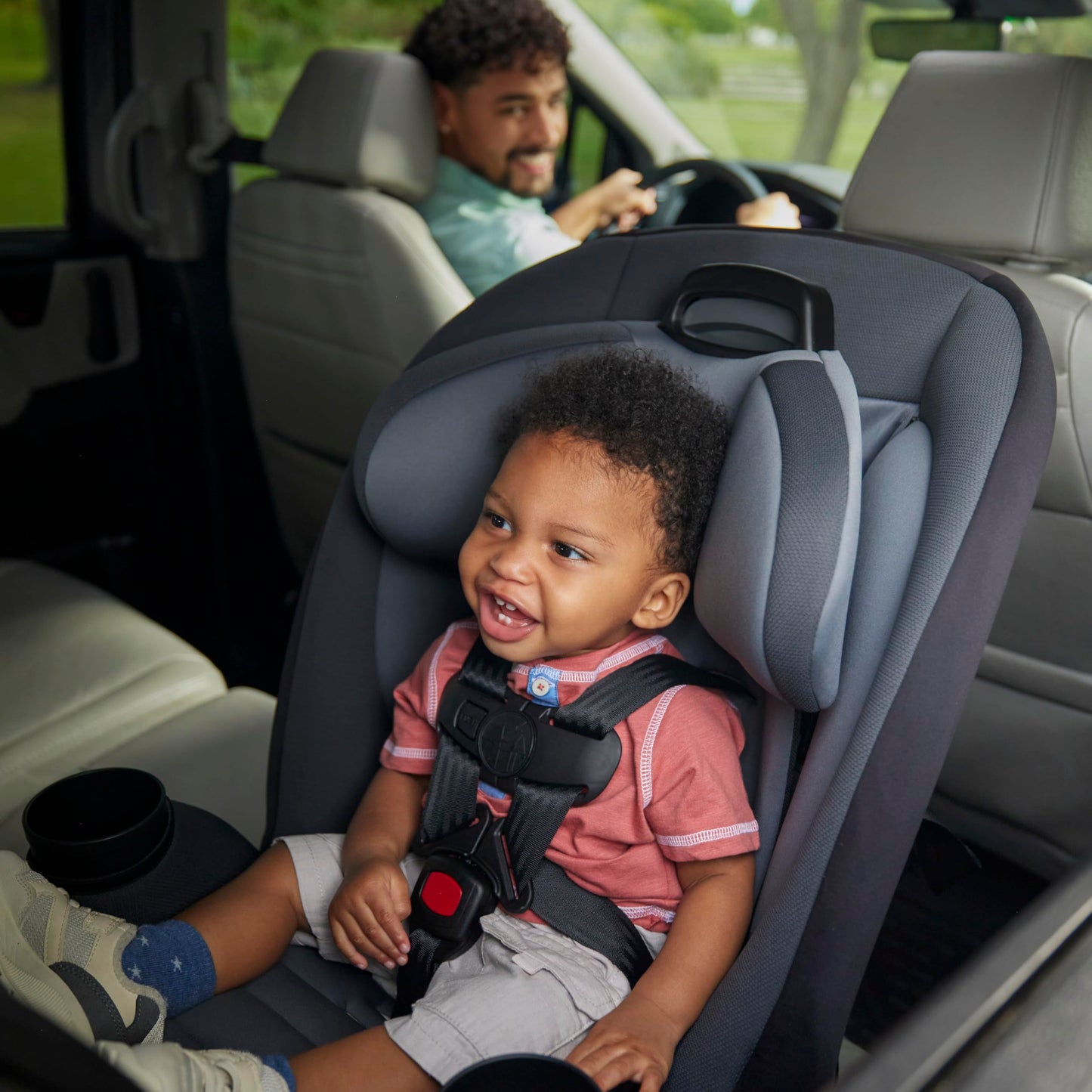 Safety 1st Ellaris 3-in-1 Convertible Car Seat, Slim Fit Design, Rear & Forward-Facing, 5-Position Headrest, 3-Across Fit, Travel-Friendly with Machine-Washable Seat Pad, Peacock Blue