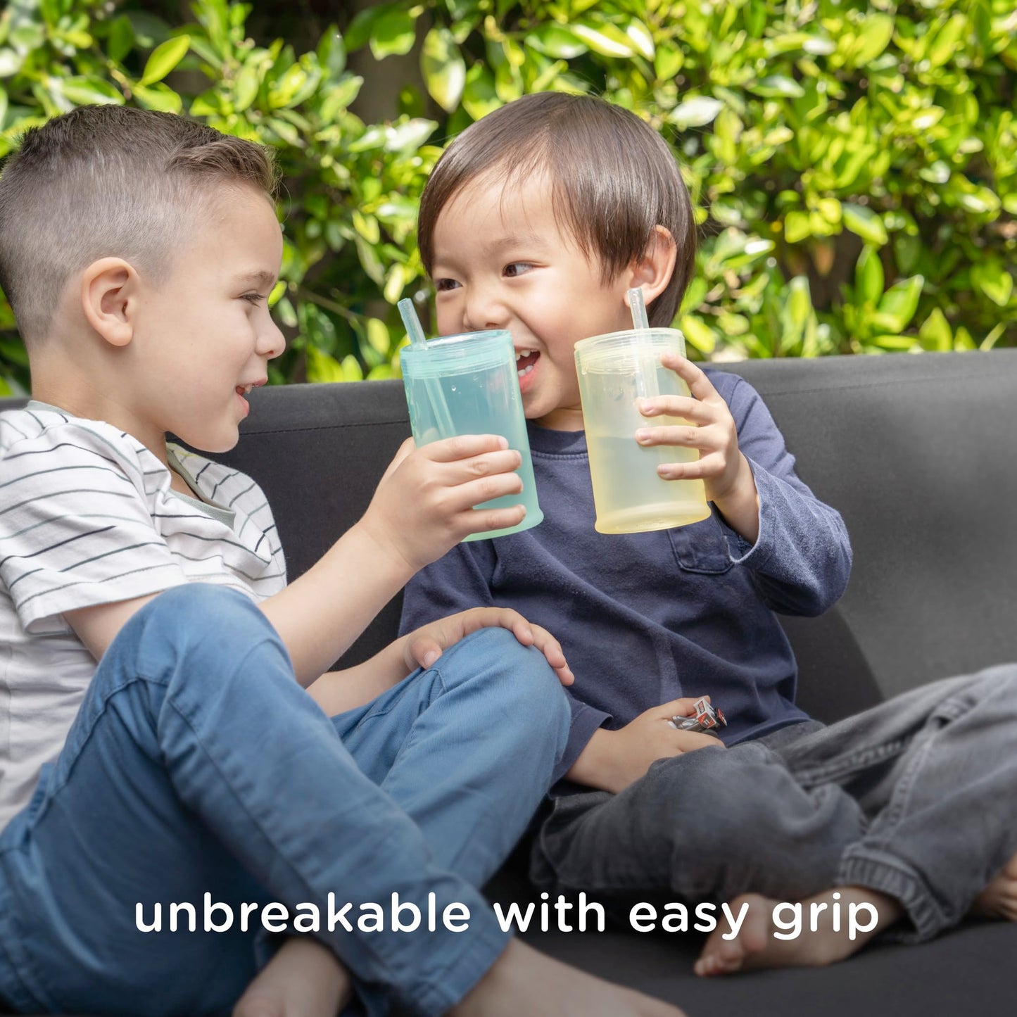 Olababy Silicone Training Cup with Straw Lid | Babies Water Drinking Cup | 6+ Mo Infant To 12-18 Months Toddler | Sippy Cup For Kids & Smoothie Cup | Baby Led Weaning (Mint, 5 oz)