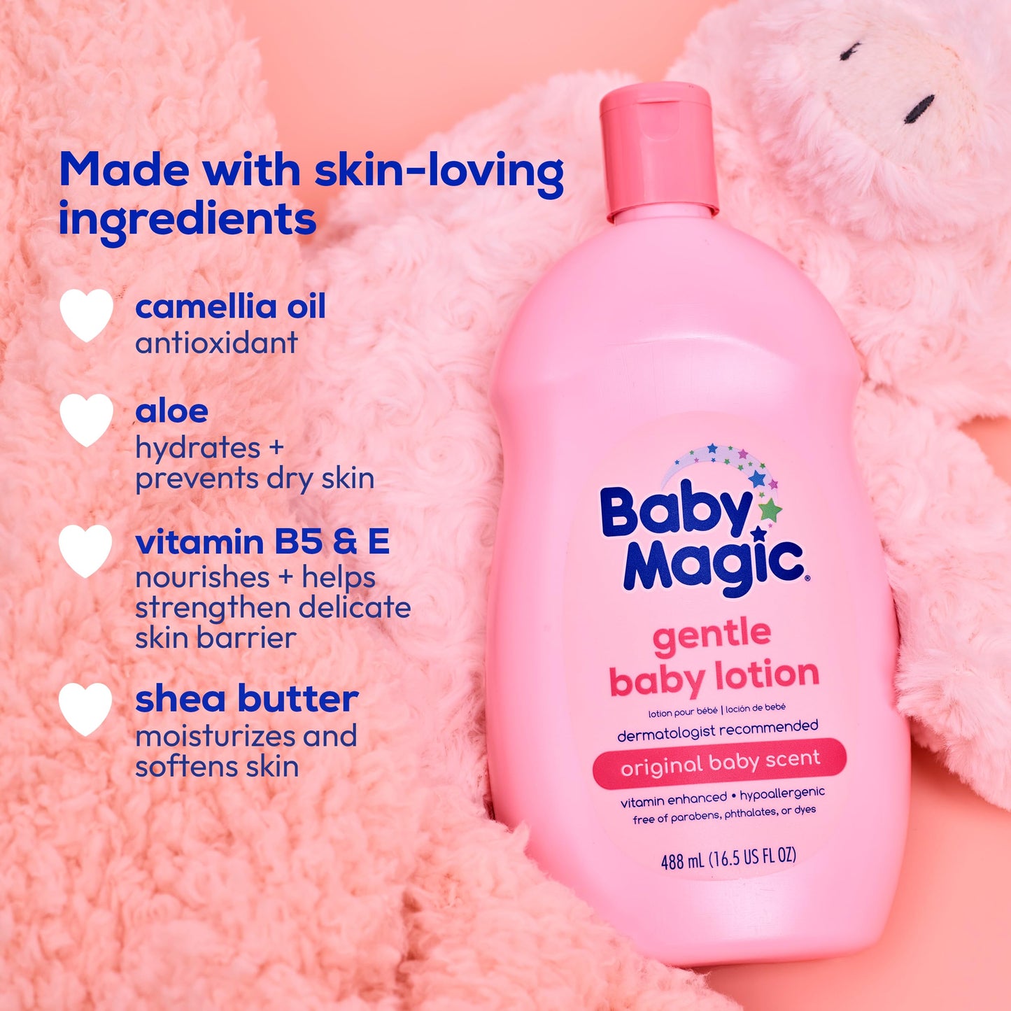 Baby Magic Gentle Baby Lotion 9oz Vitamins & Aloe Free of Parabens, Phthalates, Sulfates and Dyes, Camellia Oil & Marshmallow Root, 9oz (Pack of 1)