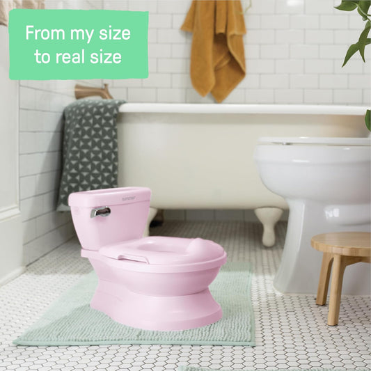 Summer Infant by Ingenuity My Size Potty Pro in Pink, Toddler Potty Training Toilet, Lifelike Flushing Sound, for Ages 18 Months+, Up to 50 Pounds