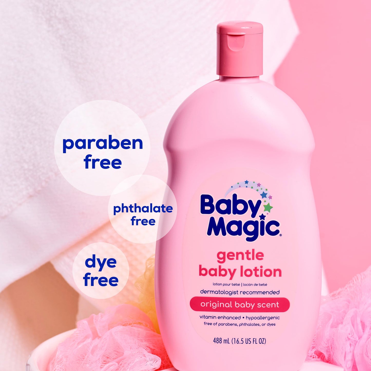 Baby Magic Gentle Baby Lotion 9oz Vitamins & Aloe Free of Parabens, Phthalates, Sulfates and Dyes, Camellia Oil & Marshmallow Root, 9oz (Pack of 1)