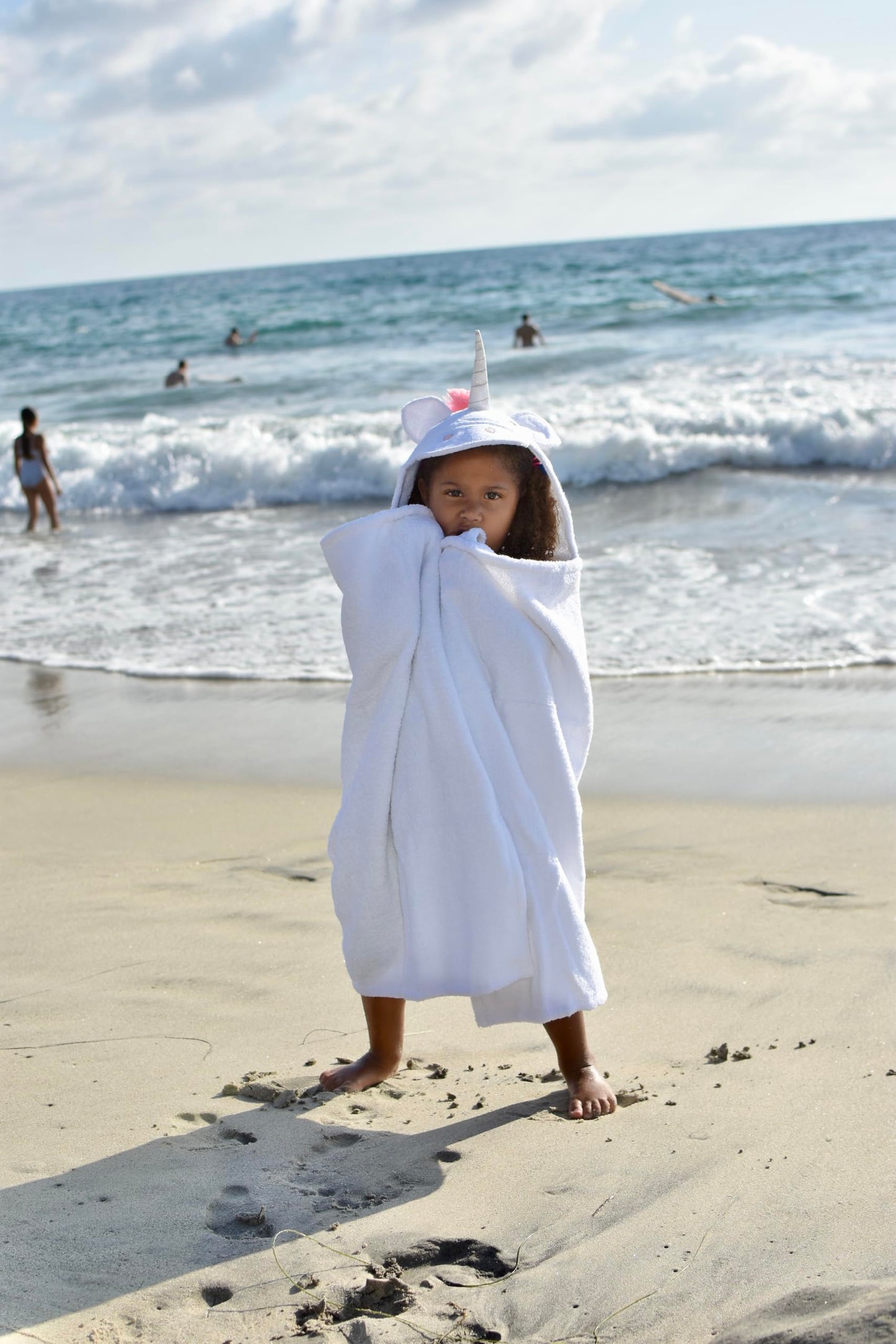 Hooded Baby Towel for Kids 2-8 | Large 100% Cotton Baby Towel for Girls | Cute Flower Bath Towels for Babies and Toddlers with Pink Petals