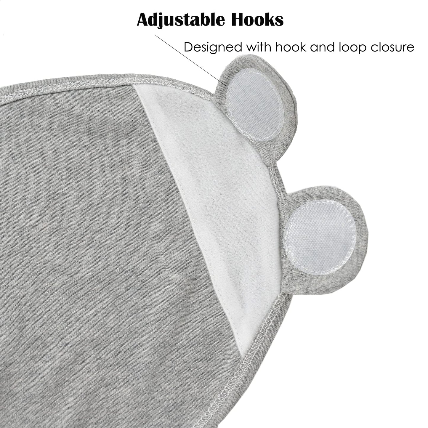 Baby Swaddle Sleep Sack with Hat Set for 0-3 months 3-Pack Soft Cotton Newborn Wearable Swaddle Wrap for Girls Boys