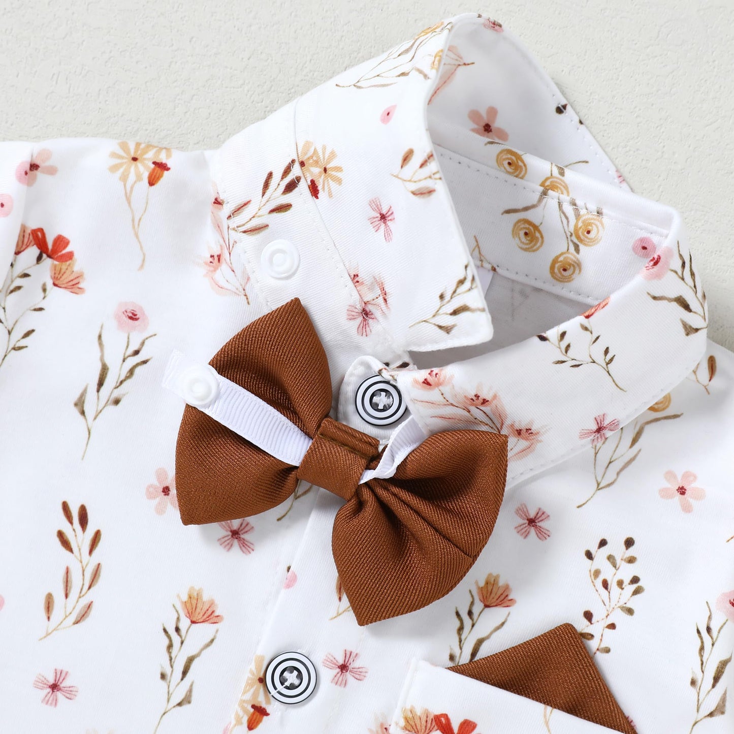 WESIDOM Baby Boy Clothes 0-18M Newborn Infant Gentleman Outfit, Shirt+Bowtie+Beret+Suspender Pant Baby boy Suit Clothing Set