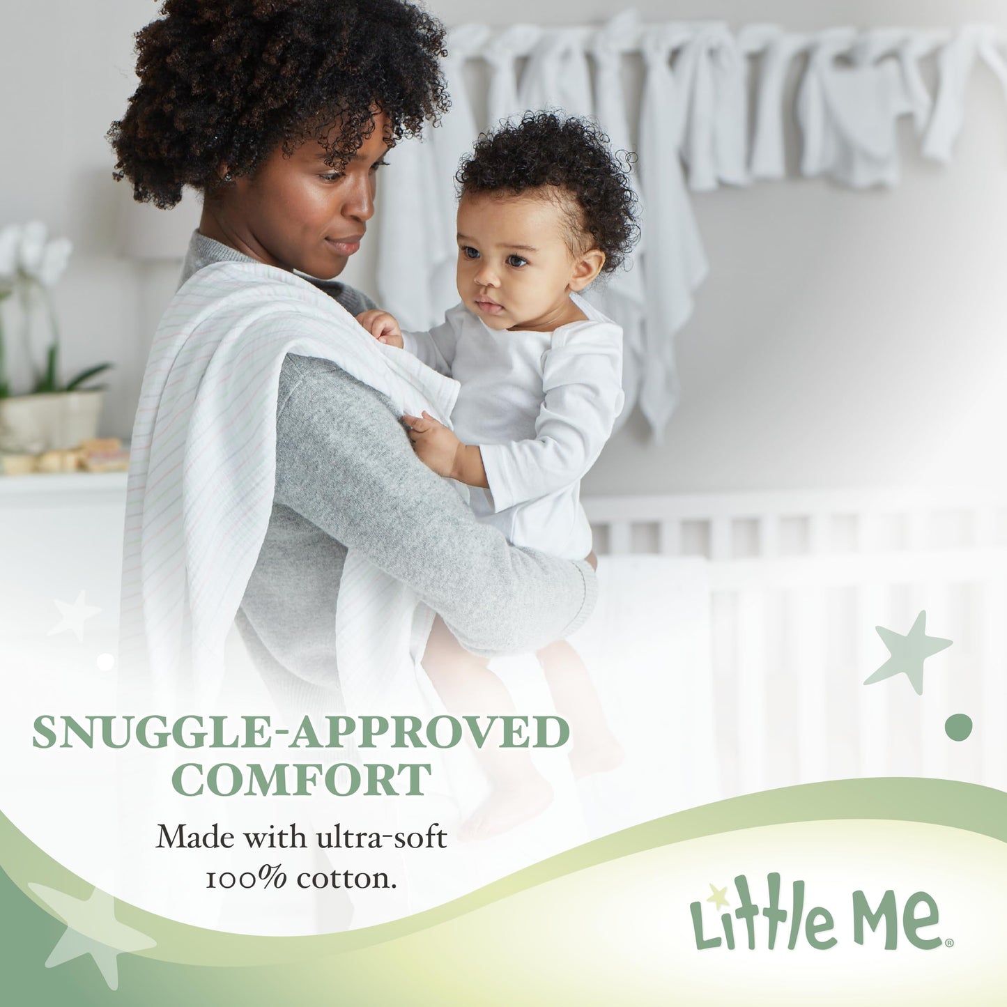 Little Me Clothes for Baby Girls' 100% Cotton Scratch-Free Tag Footie Sleeper, Preemie to 9 Months