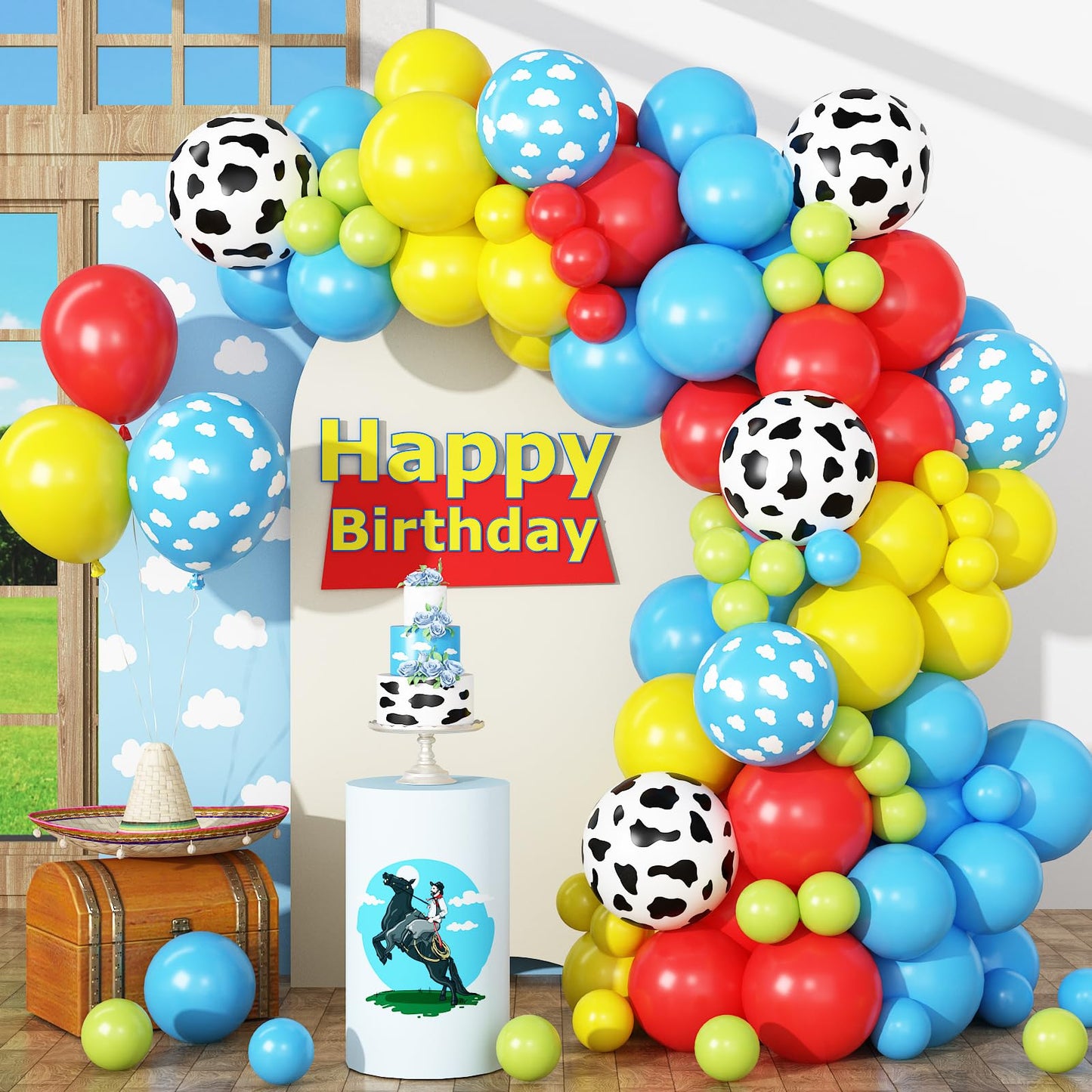Dusty Blue Sage Green Balloon Arch Kit Slate Fog Blue Pastel Green White Sand Beige Gold Balloons Garland for Jungle Safari Birthday Baby Shower Wedding Party Decorations