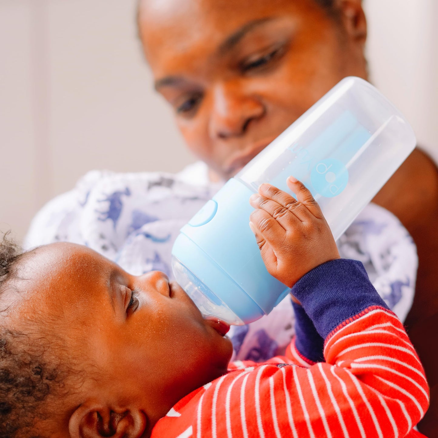 PopYum 9 oz Orange Anti-Colic Formula Making/Mixing/Dispenser Baby Bottle with #2 Medium Flow Nipple, 260 ml, BPA-Free, Natural Latch