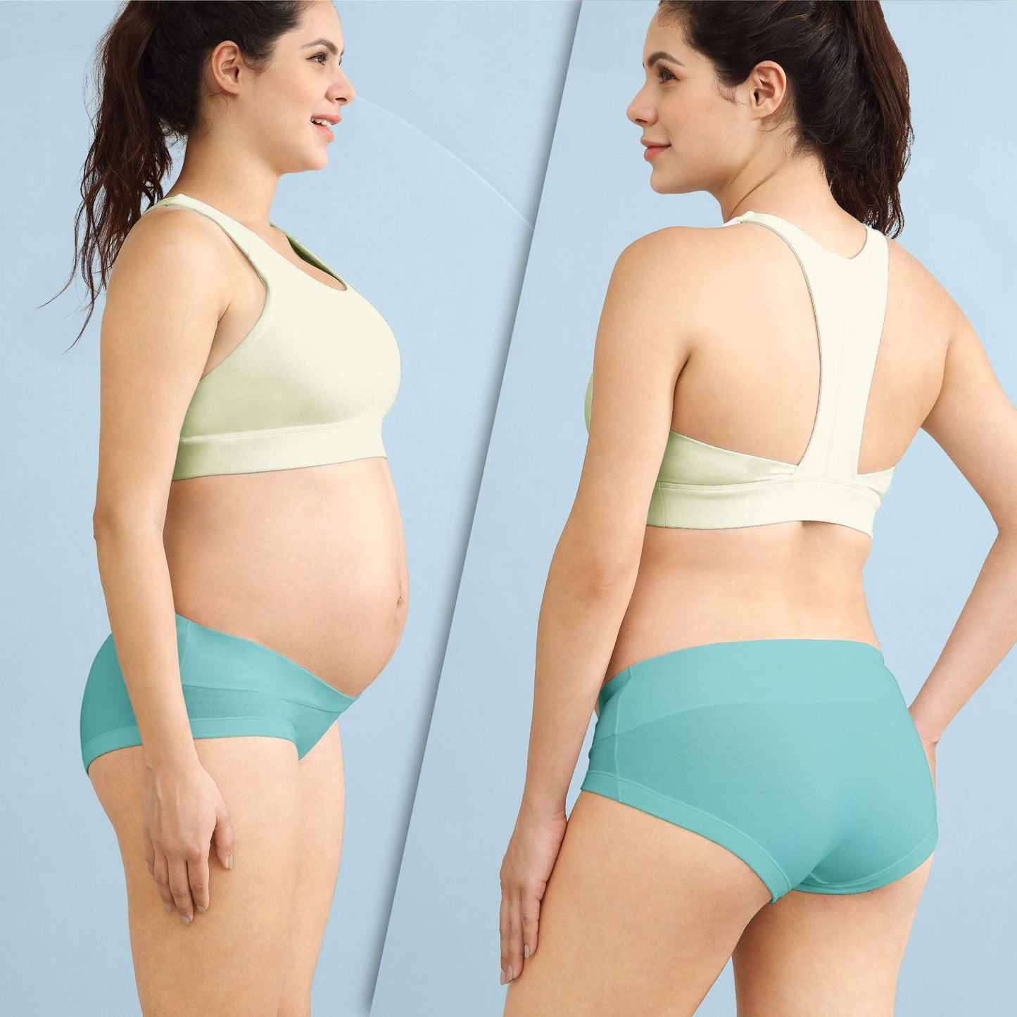 Intimate Portal Maternity Underwear Cotton Pregnancy Postpartum Panties Under the Bump Boyshort Briefs