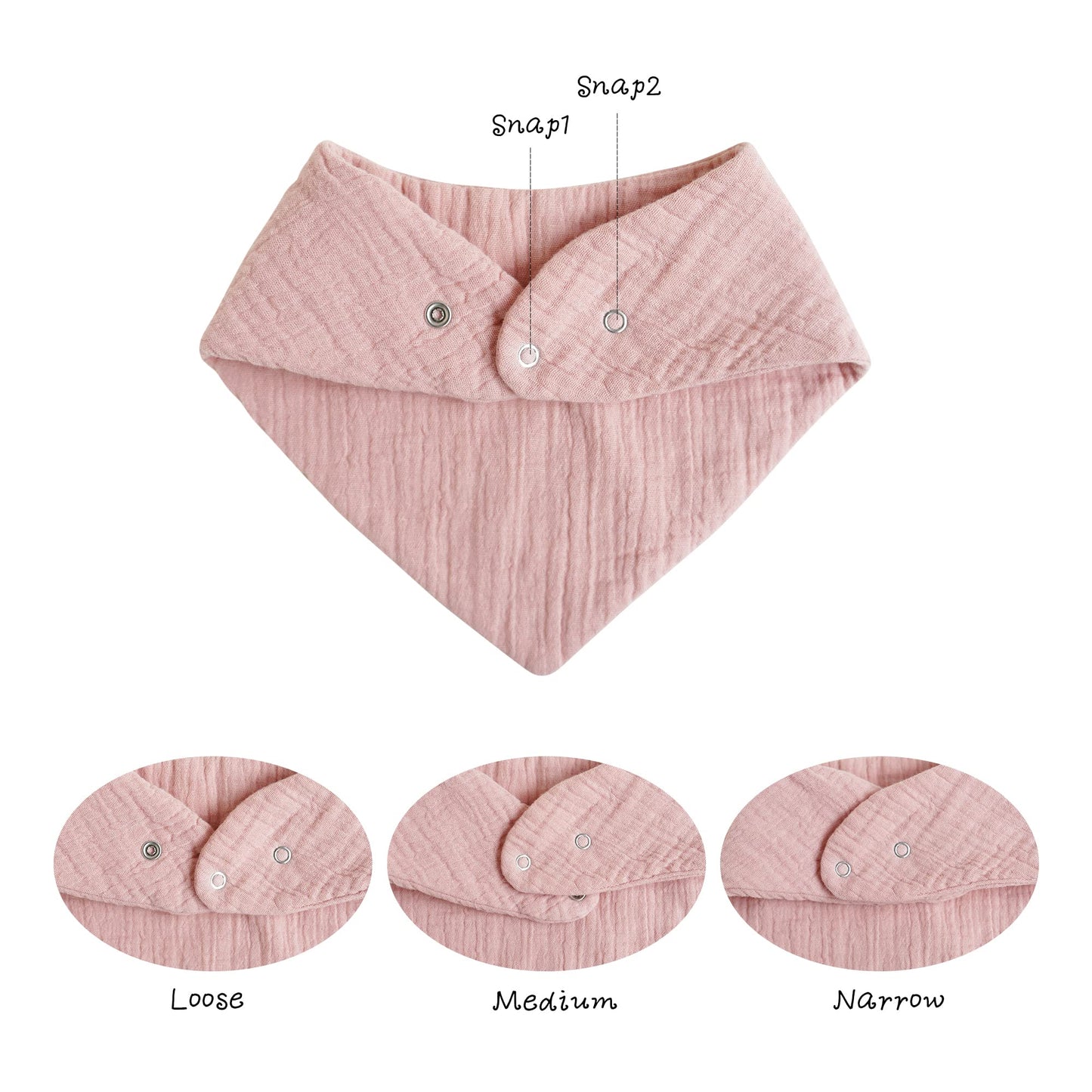 Konssy Muslin Baby Bibs 10 Pack Baby Bandana Drool Bibs 100% Cotton for Unisex Boys and Girls, Soft Absorbent Set for Teething and Drooling