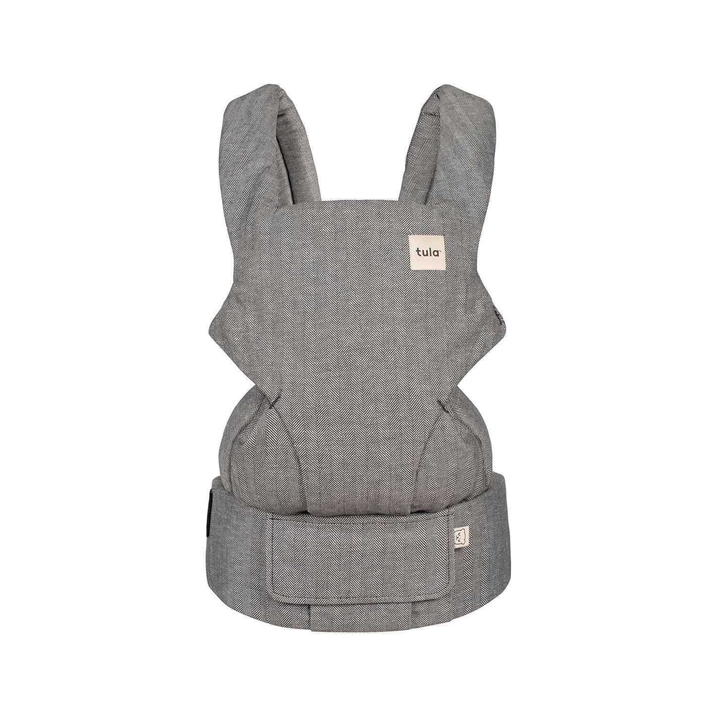Baby Tula Explore Linen Baby Carrier 7 – 45 lb, Adjustable Newborn to Toddler Carrier, Multiple Ergonomic Positions Front and Back, Breathable and [Natural – Explore + Linen, Ash