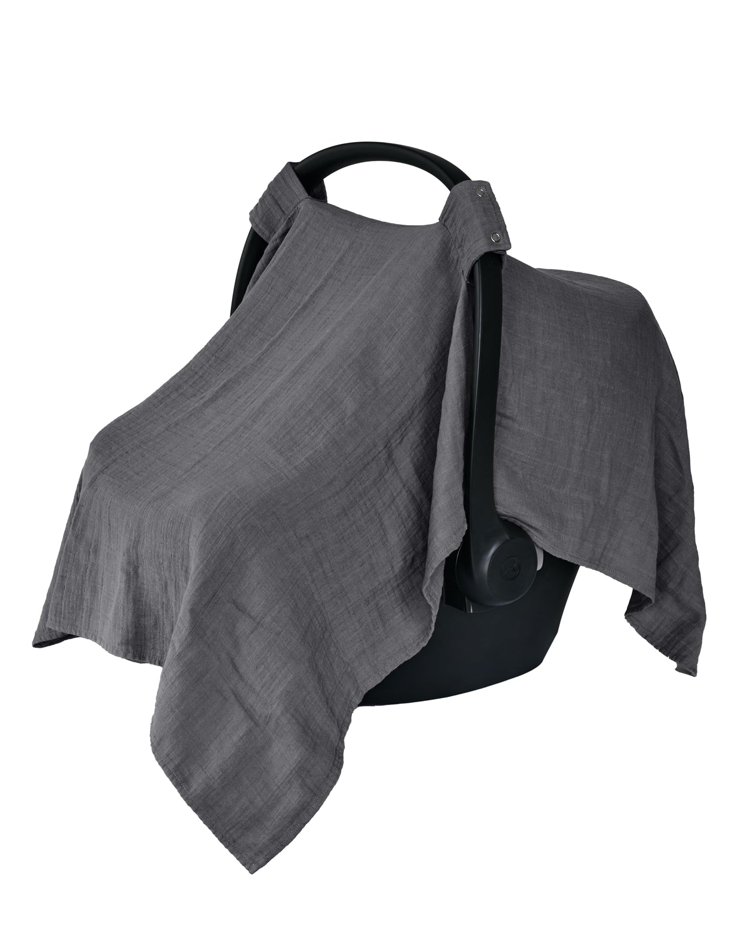 Car Seat Cover Baby - Organic Cotton - Carseat Covers Baby - Carseat Cover - Car Seat Canopy - Carseat Canopy - 100% Muslin Cotton, 43" x 32" (Soft Grey)