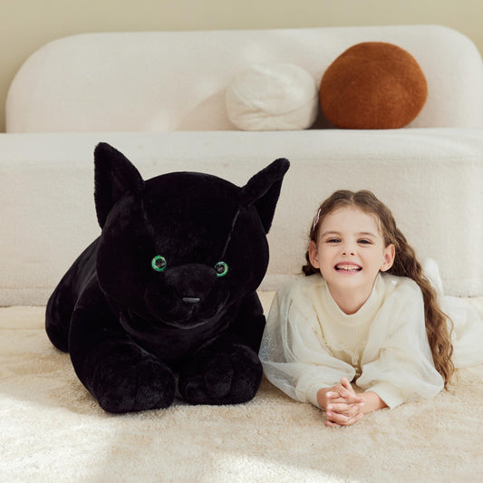 IKASA Giant Cat Stuffed Animal Plush Toy,Big Large Jumbo Soft Toys,30" Cute Huge Size Fluffy Plushy Fat Plushie,Gifts for Kids