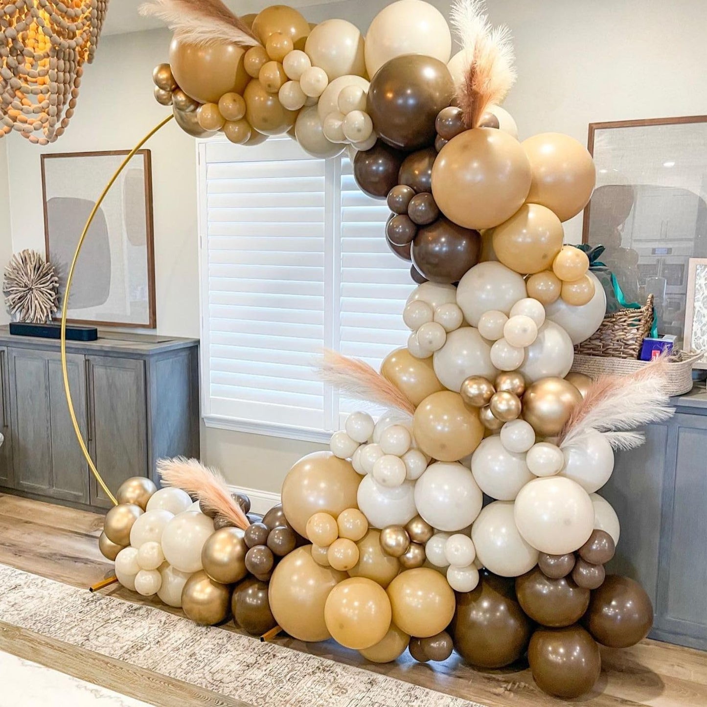 Beige Balloons, 60 PCS 12 Inch Cream Nude Sand White Clear Latex Birthday Balloons for Birthday Baby Shower Wedding Party Decorations