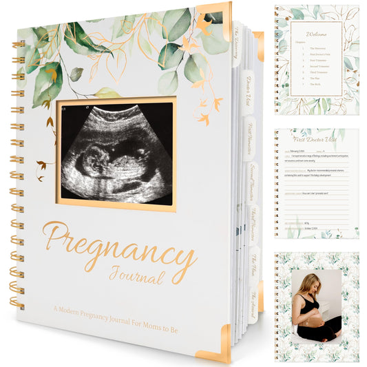 Pregnancy Journal for First Time Moms Gifts - 90 Pages Hardcover Pregnancy Memory Book, Beautiful & Cute Baby Book Keepsake, Ultrasound Baby Scrapbook, First Mother's Day Gifts (Alpine)