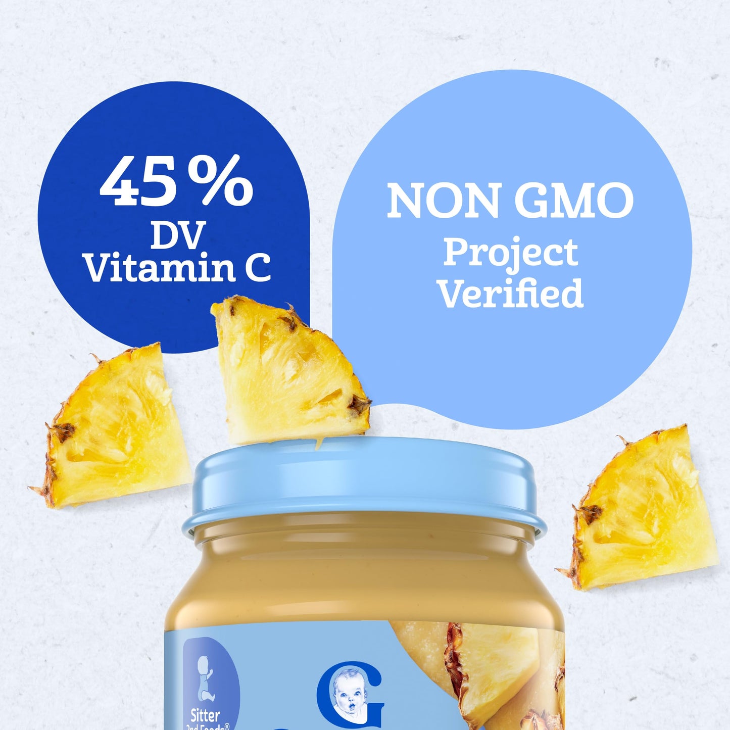 Gerber Stage 1 Baby Food, Organic Butternut Squash Jar, Baby Puree, Non-GMO, Vegetable, Puree Jars Glass, 10-pack