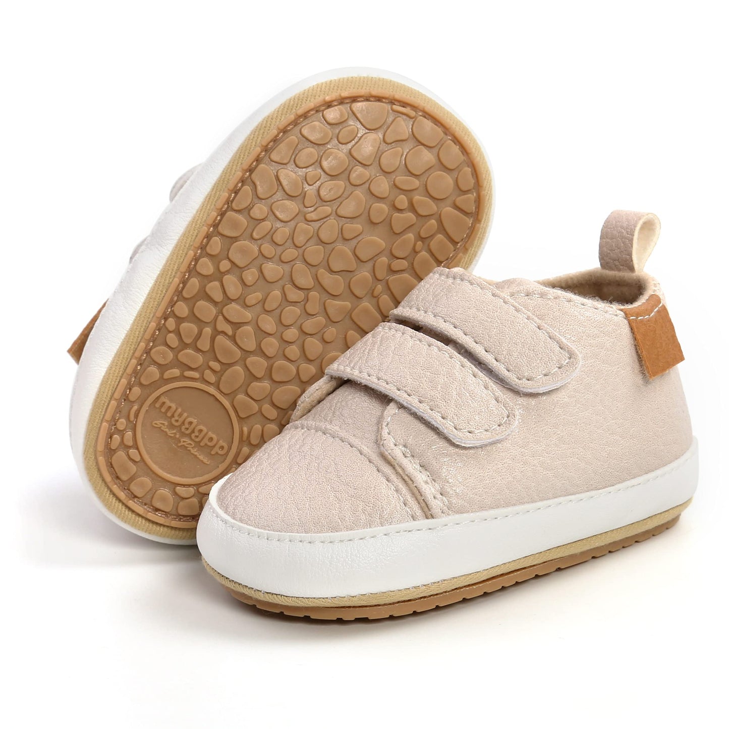 Baby Boys Girls Shoes Non-Slip Rubber Sole High-Top PU Leather Sneakers Infant First Walking Shoes Toddler Crib Shoes Newborn Loafers Flats.