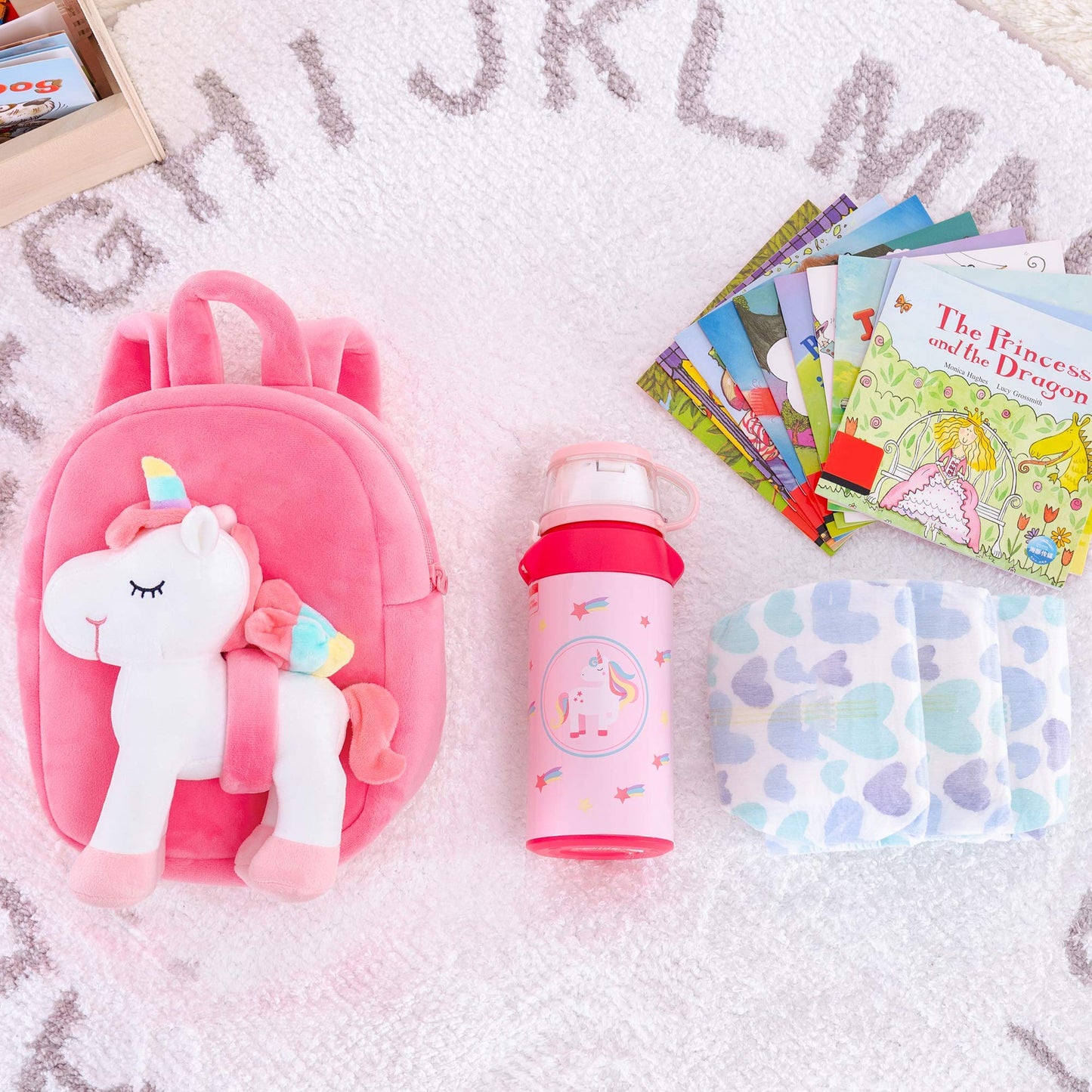 Lazada Girls Backpack with Doll Toddler Toys Baby Girls Gifts Rag Dolls 9.5“