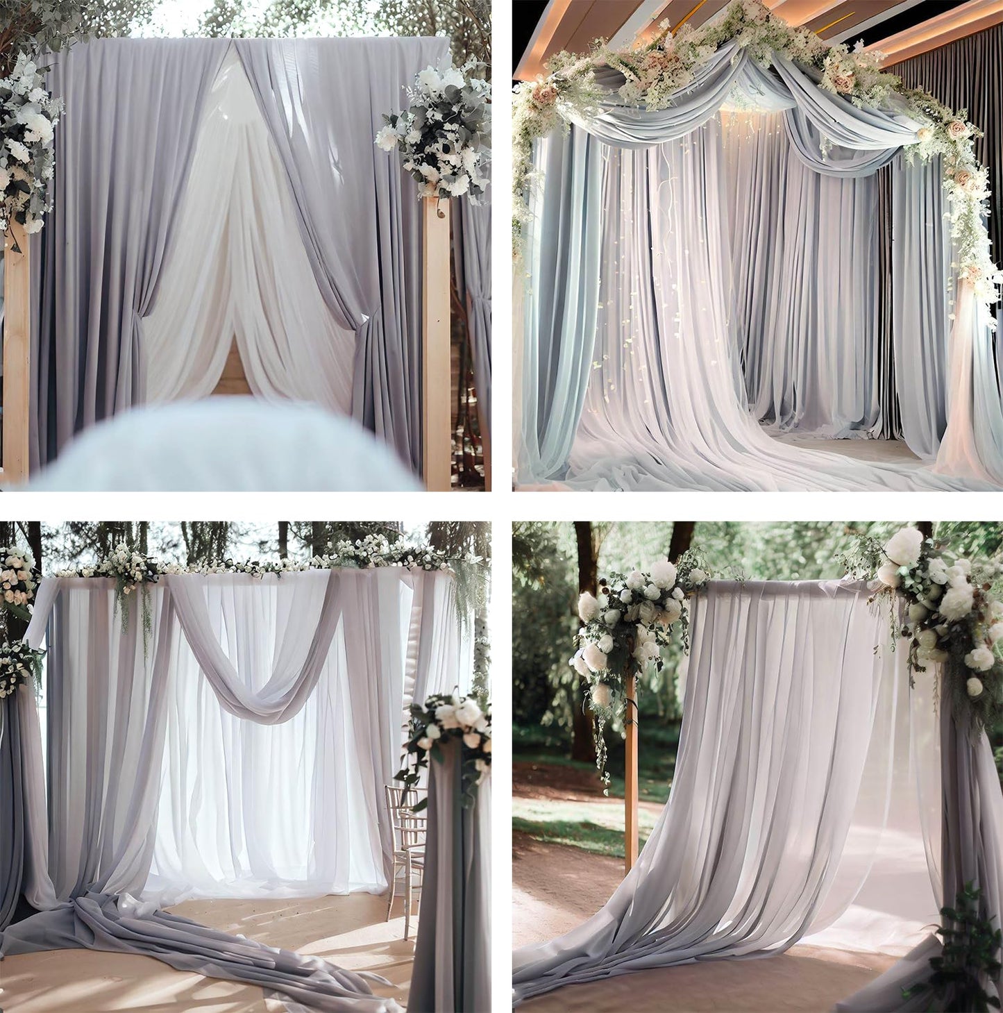Barcelonetta | Chiffon Fabric | Decoration, Drapery Fabric | Wedding, Gender Reveal, Baby Shower, Birthday | for Arbor, Arch, Canopy, Table and Chair Decoration (Dusty Rose, 10 Yards)