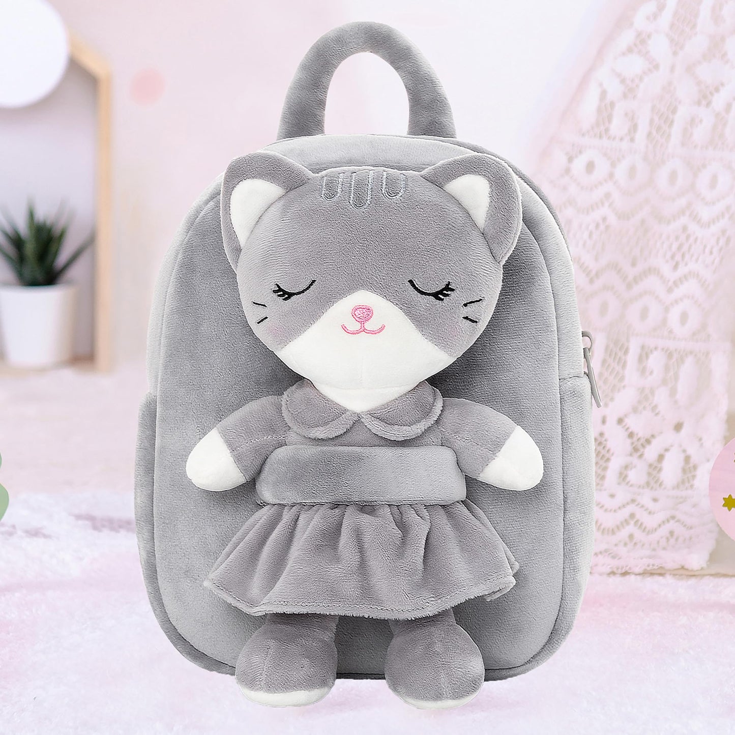 Lazada Girls Backpack with Doll Toddler Toys Baby Girls Gifts Rag Dolls 9.5“