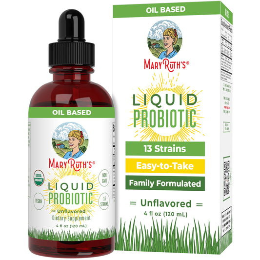 MaryRuth Organics USDA Organic Liquid Probiotic | Digestive Health | Probiotics for Women, Men, Kids | Acidophilus Probiotic | Vegan | Travel Friendly | 20 Servings