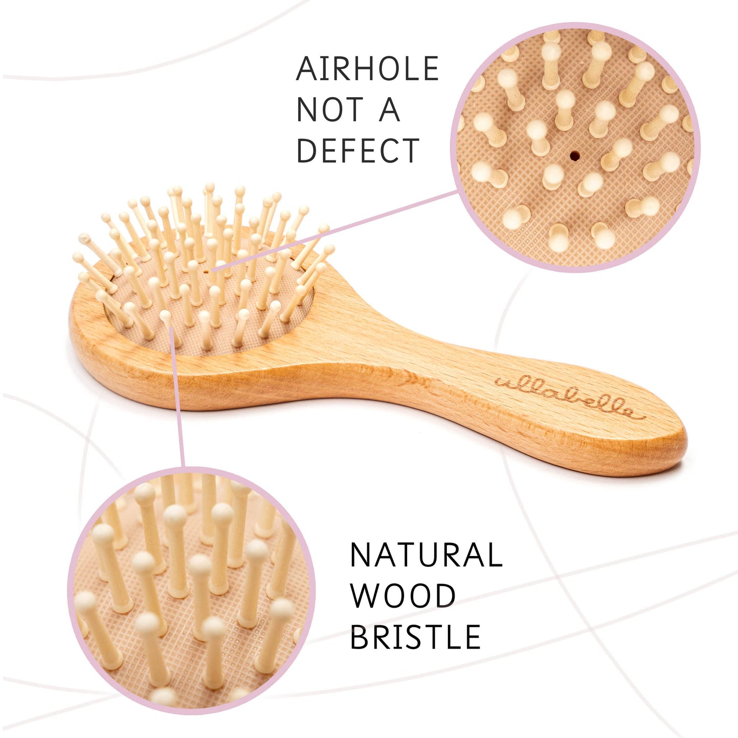 4 Piece Wooden Baby Hair Brush and Comb Set for Newborns & Toddlers in Chic Gift Box - Ultra Soft Natural Goat Hair and Wood Baby Brush Set Prevents Cradle Cap - Perfect Registry Gift (Pink)