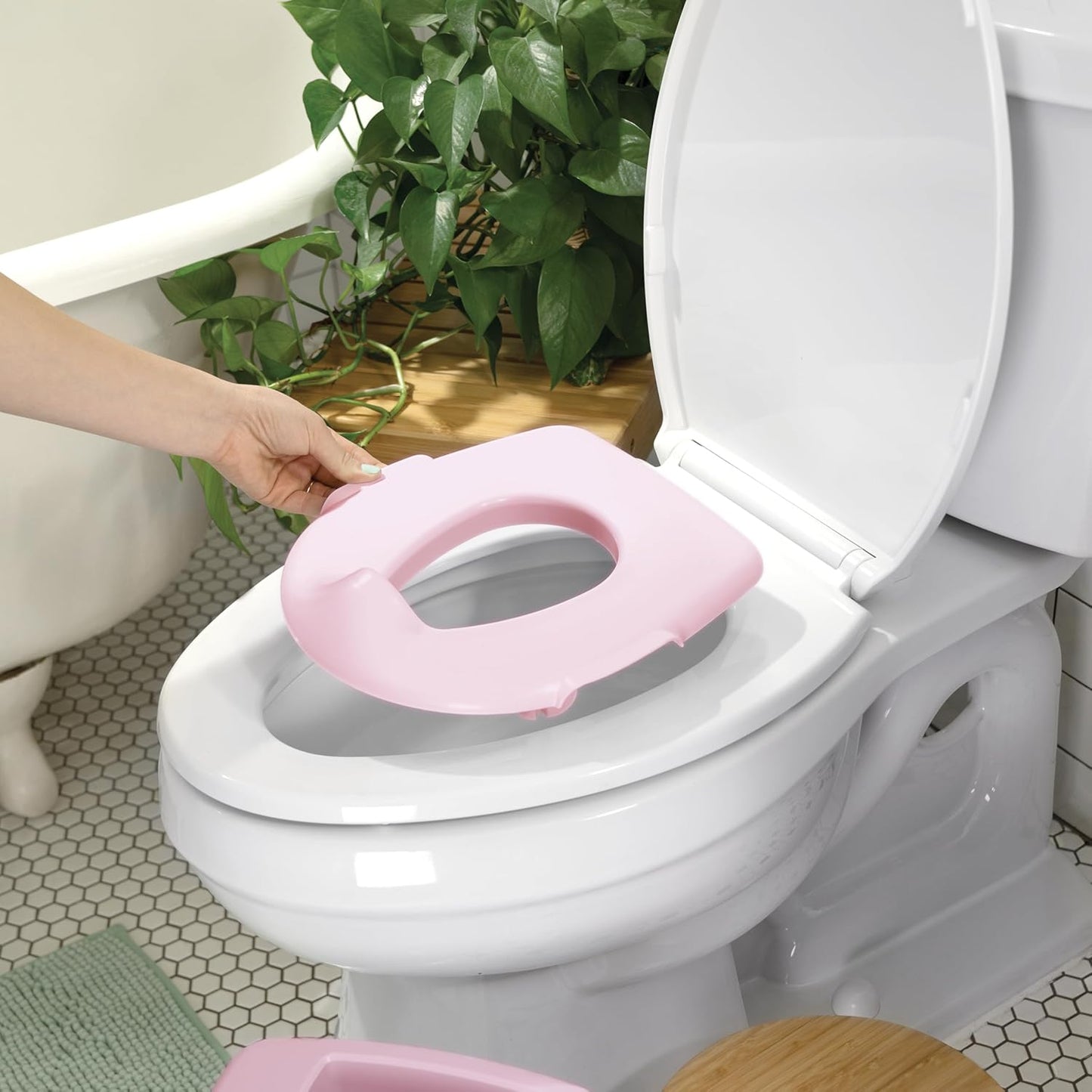 Summer Infant by Ingenuity My Size Potty Pro in Pink, Toddler Potty Training Toilet, Lifelike Flushing Sound, for Ages 18 Months+, Up to 50 Pounds