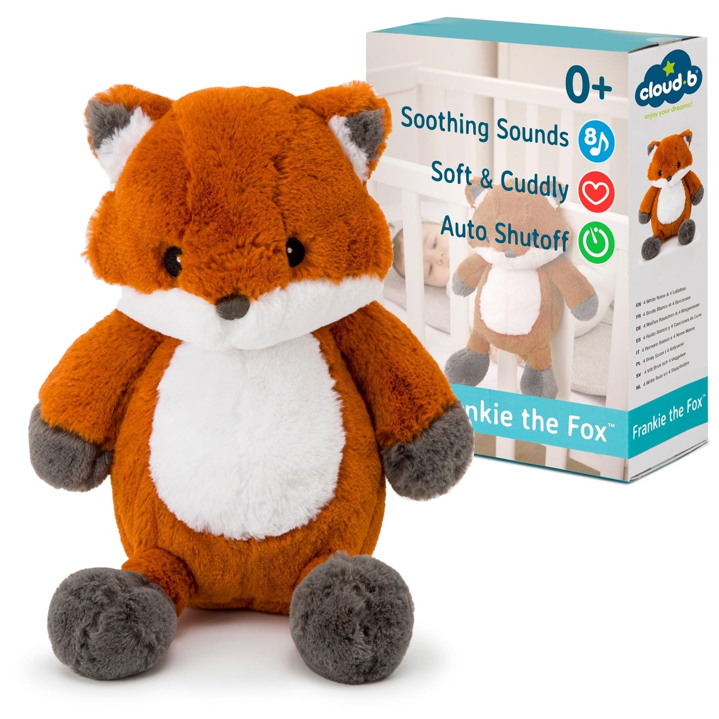 Cloud b Sound Machine with White Noise Soothing Sounds | Cuddly Stuffed Animal & Nomadic Nightlight | Record Parent Voice | Adjustable Settings & Auto-Shutoff | LoveLight™ Buddies - Drake The Dragon™